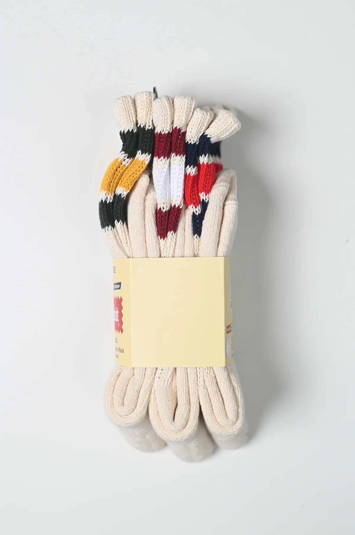 3-Pack Off-White Multi Stripe Socks - Image 3