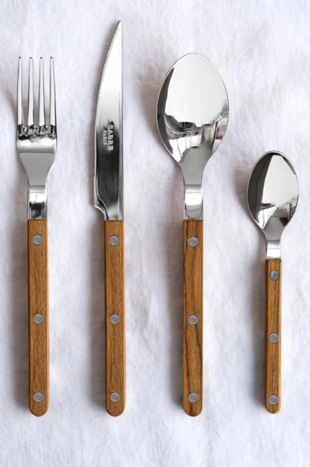 4 Pieces Cutlery Set Bistrot Teak - Image 3