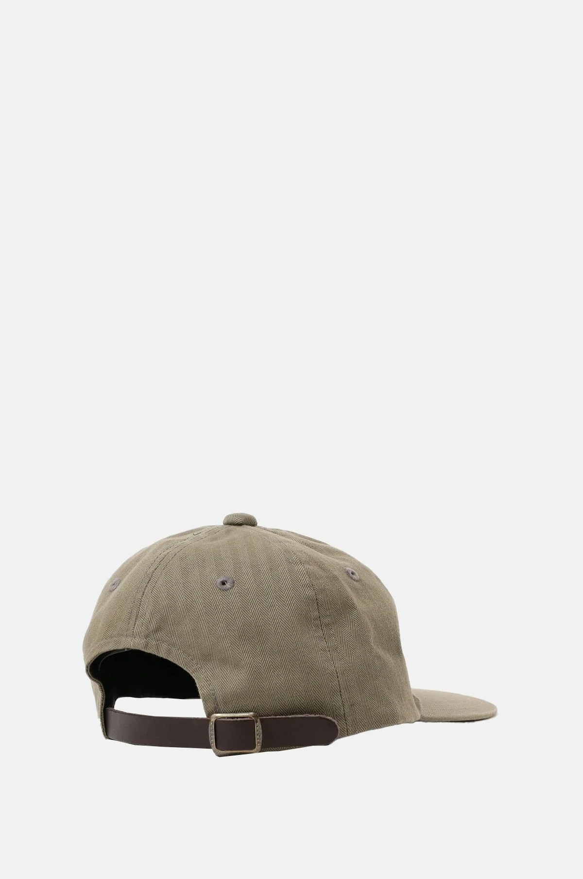 6 Panel Herringbone Cap Olive - Image 4