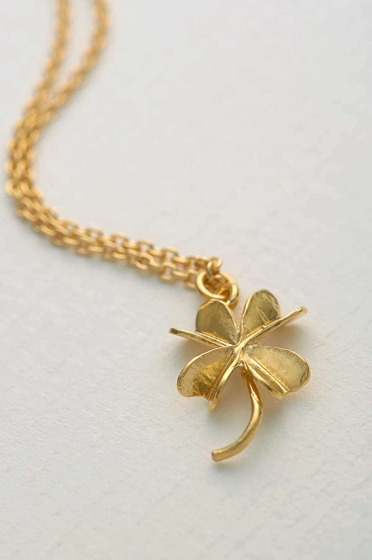 Baby Lucky Clover Necklace Gold - Image 3