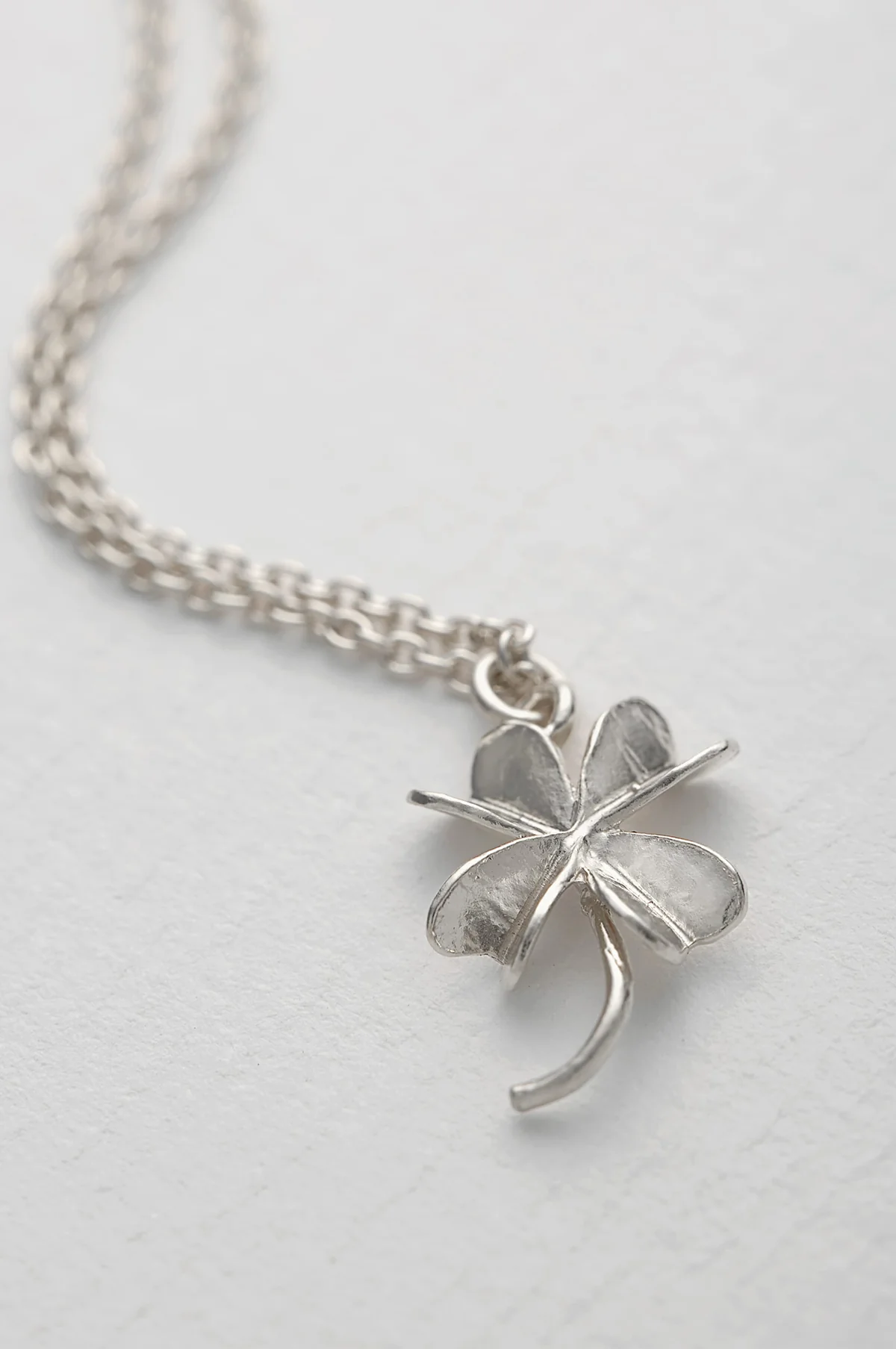 Baby Lucky Clover Necklace Silver - Image 2