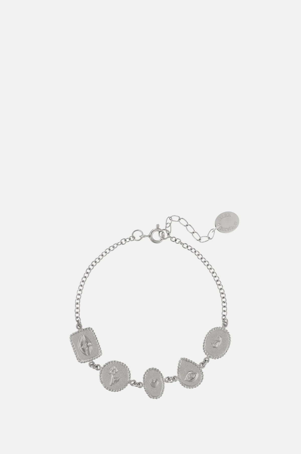 Gratitude for Nature Linked Station Bracelet Silver