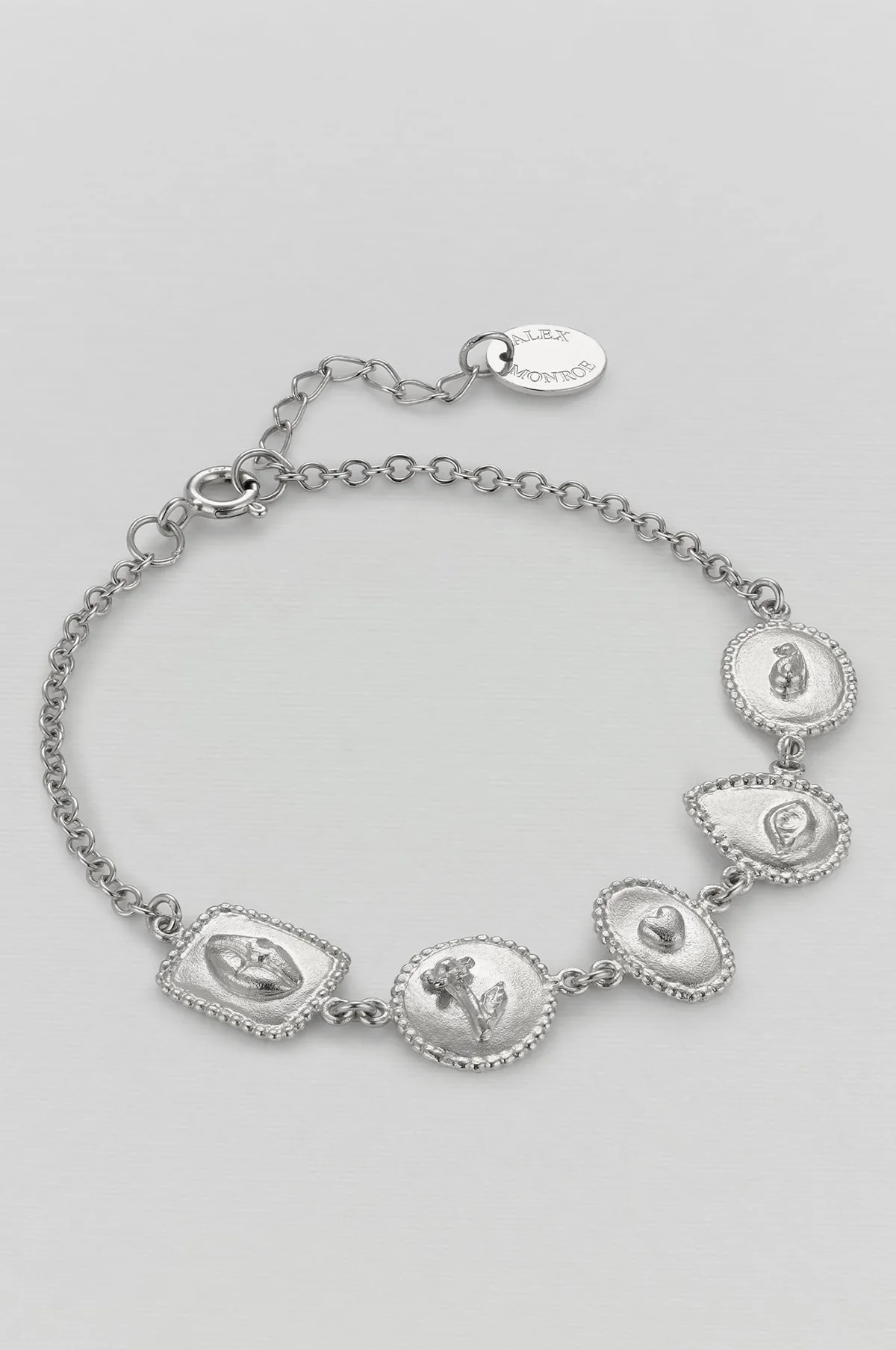 Gratitude for Nature Linked Station Bracelet Silver - Image 2