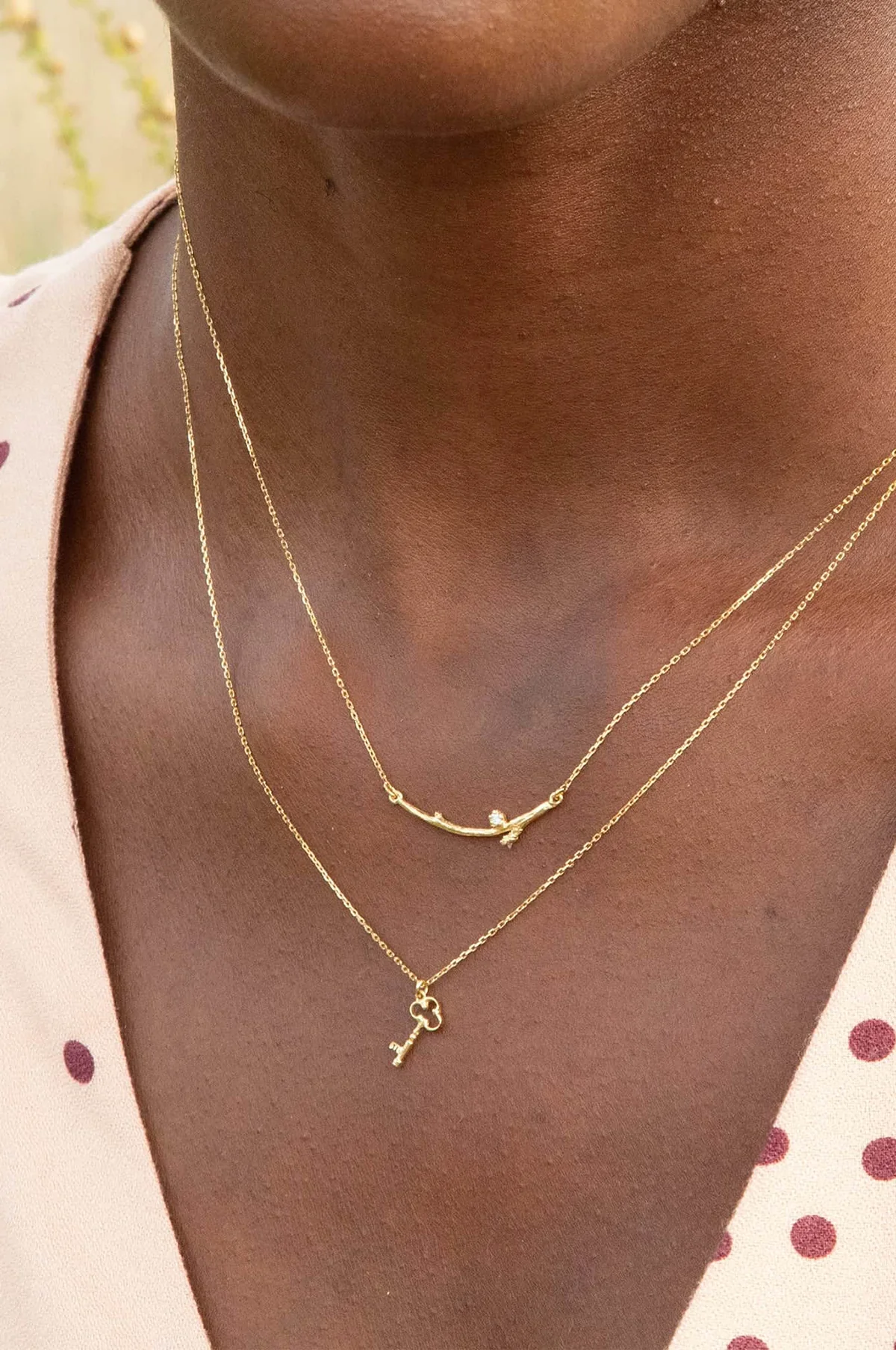 Teeny Tiny Garden Key Necklace 18ct Solid Gold - Image 3