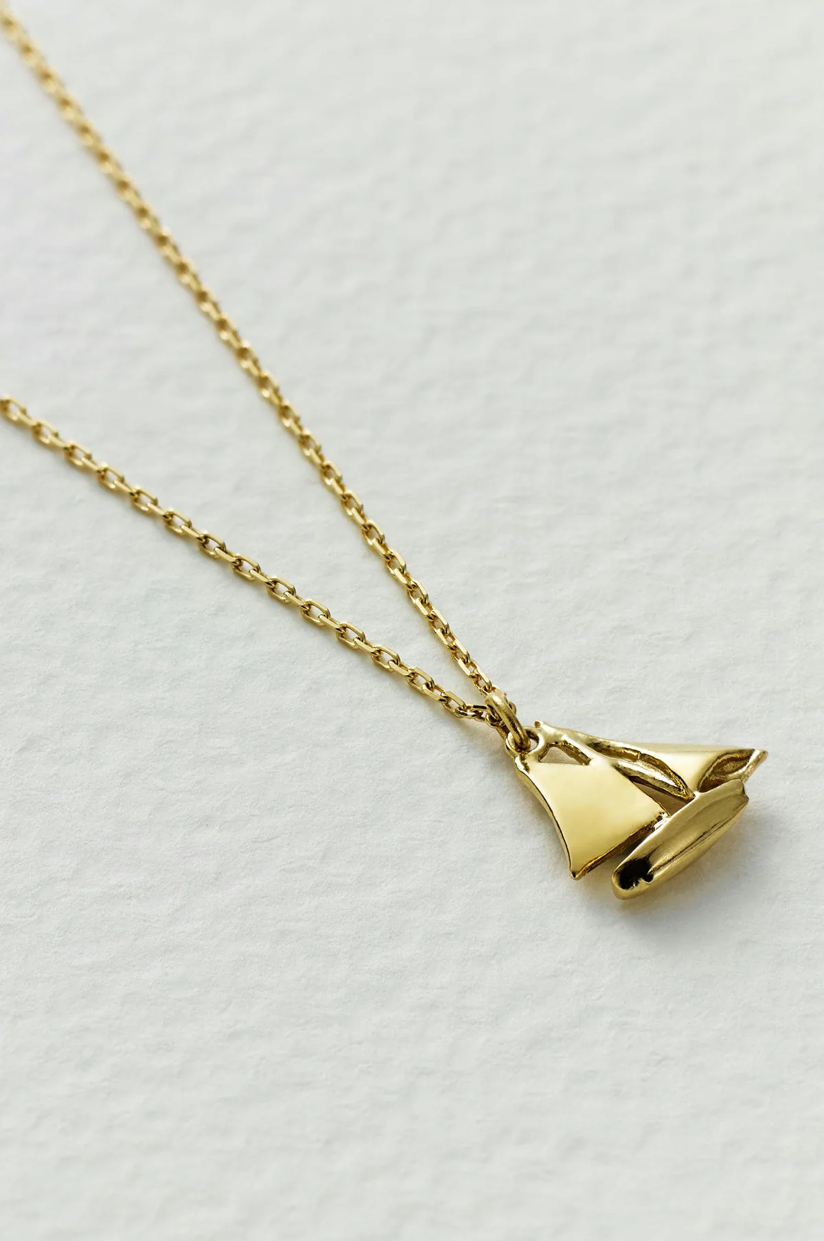 Teeny Tiny Sailing Boat Necklace 18ct Solid Gold - Image 2