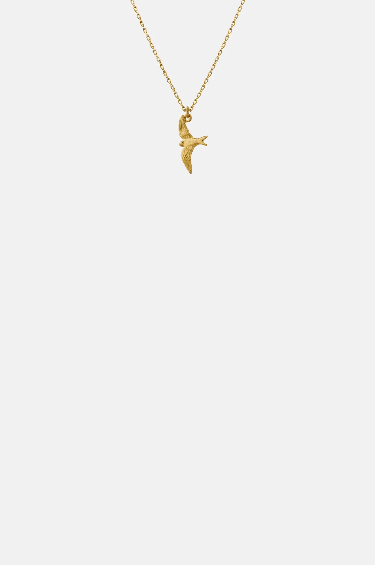 Teeny Tiny Swallow Necklace 18ct Solid Gold