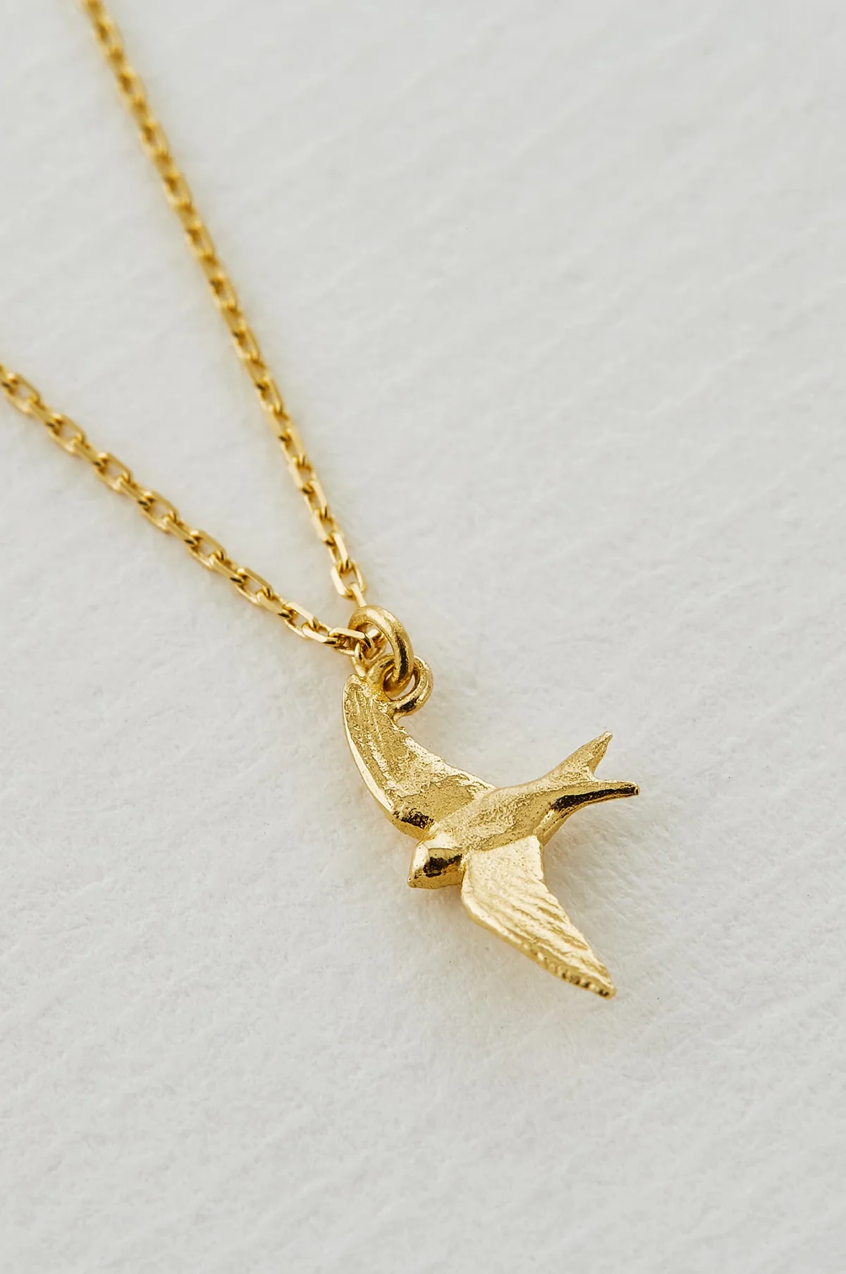 Teeny Tiny Swallow Necklace 18ct Solid Gold - Image 2