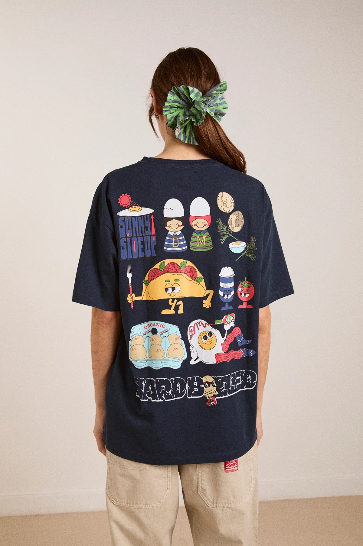 All Day Breakfast Tee Navy - Image 4