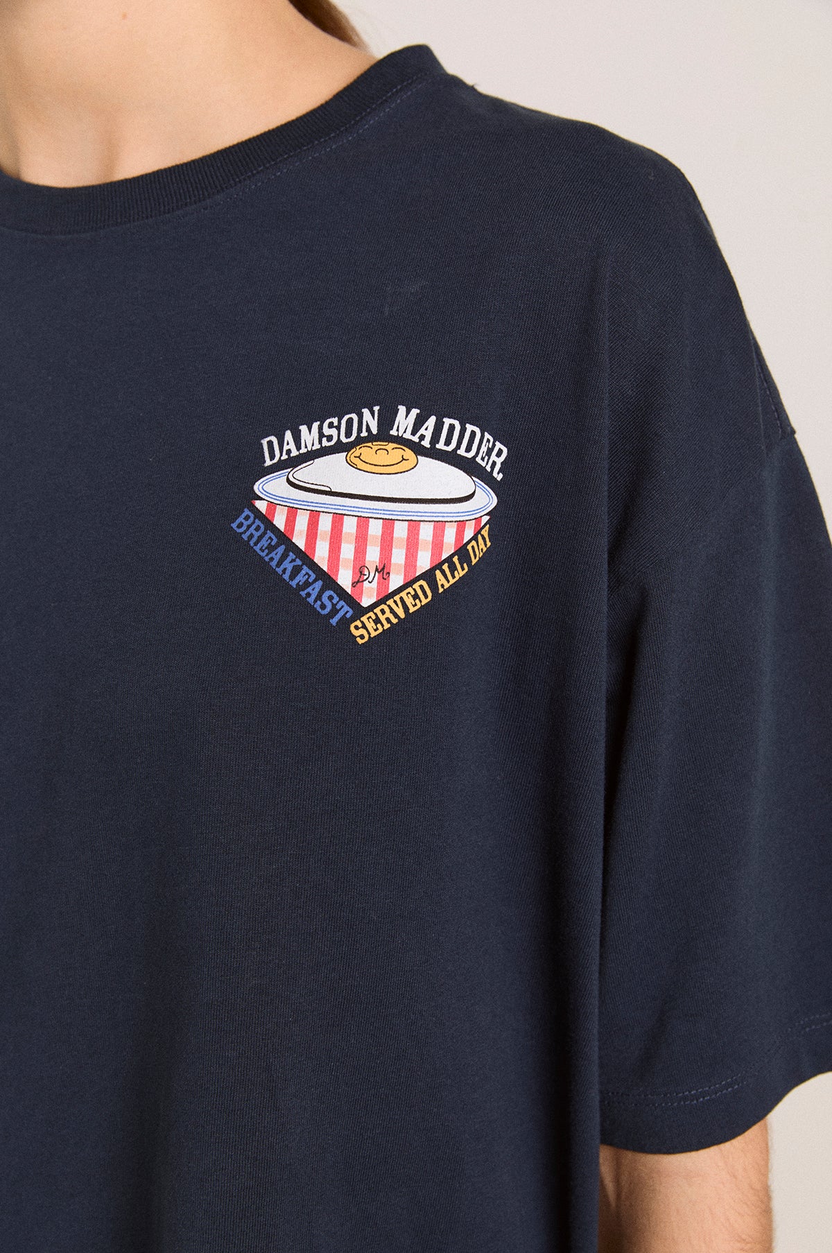 All Day Breakfast Tee Navy - Image 7