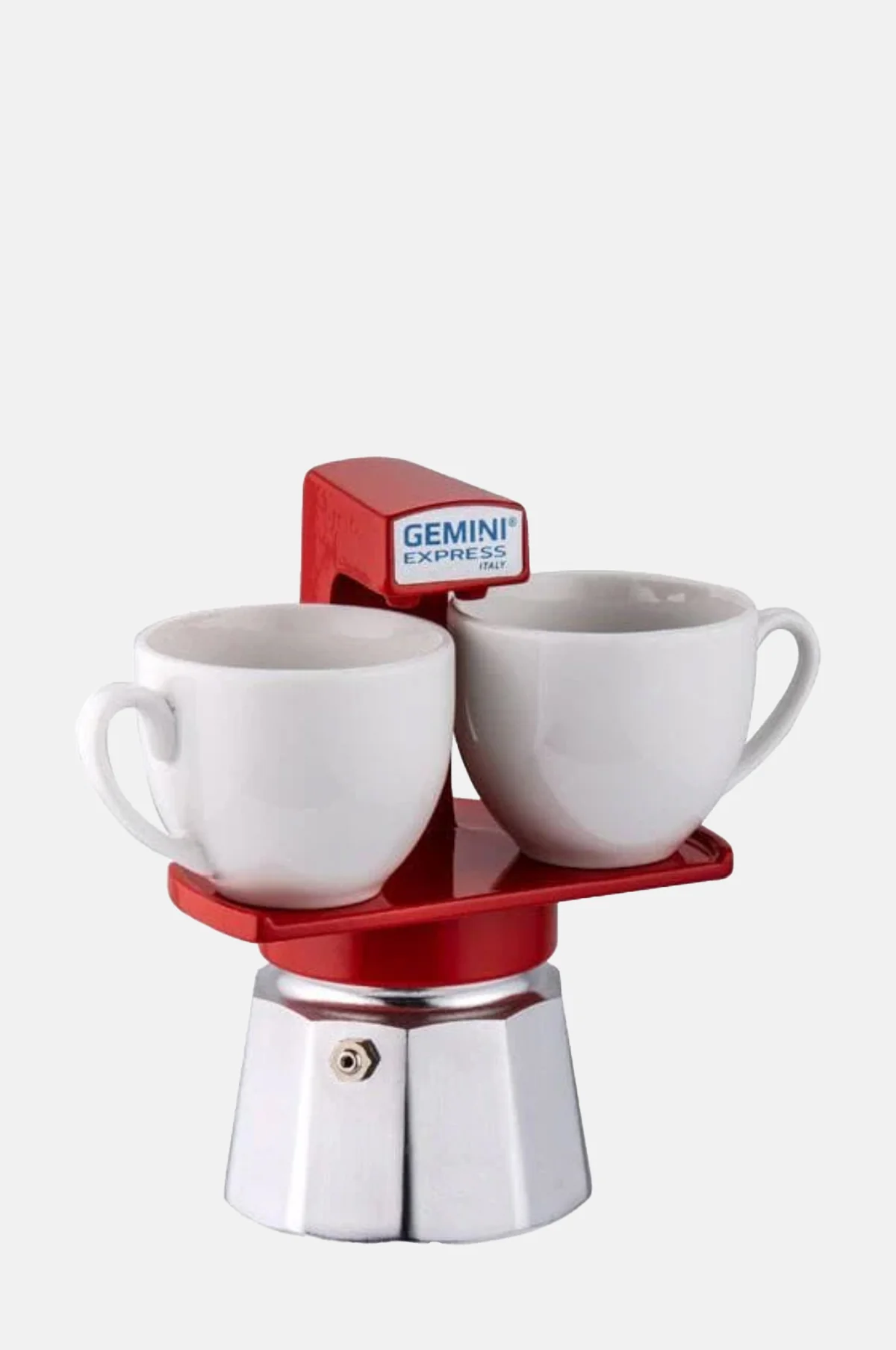 Aluminium Stovetop Moka Pot Red - Image 2