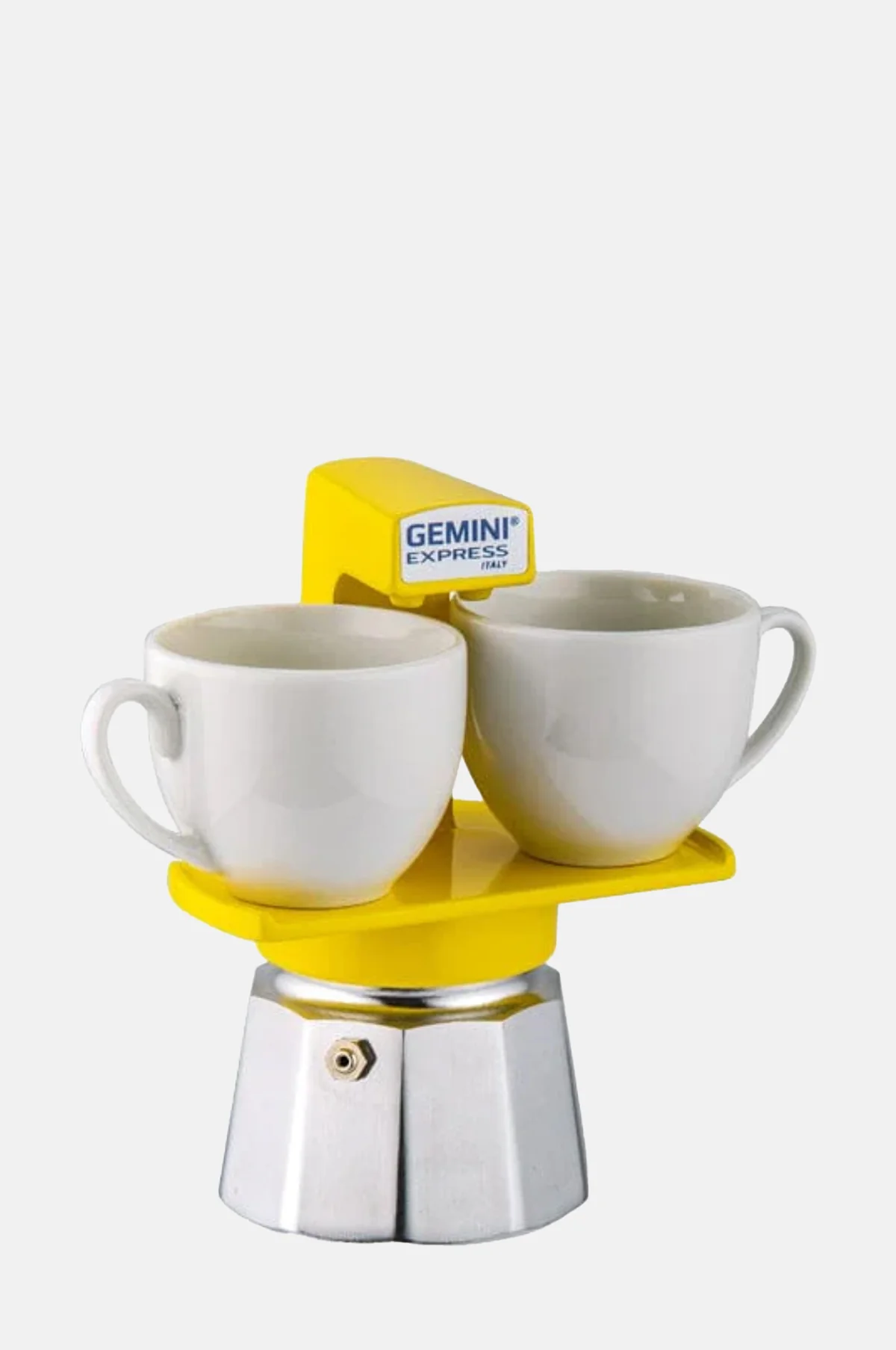 Aluminium Stovetop Moka Pot Yellow - Image 2