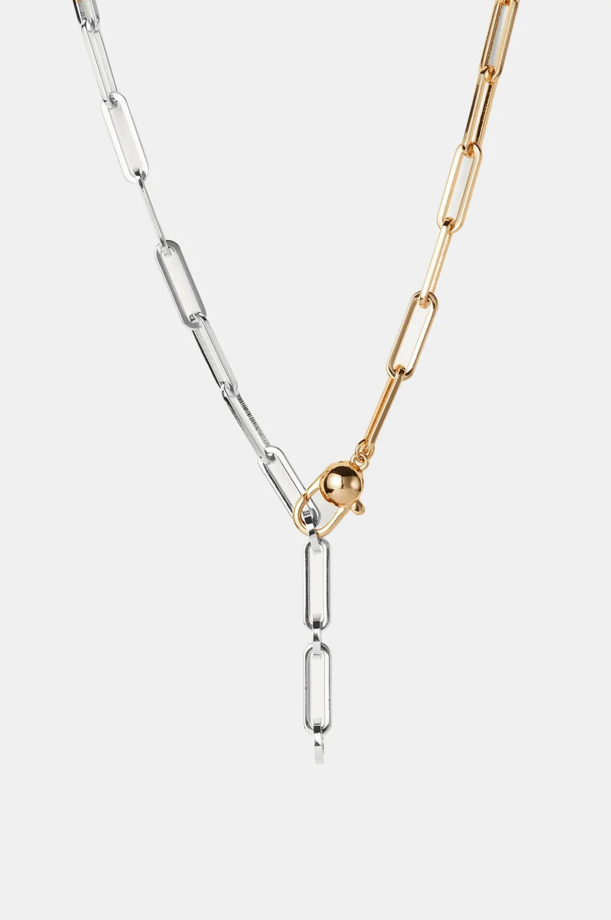 Andi Slim Two-Tone Chain Necklace - Image 3