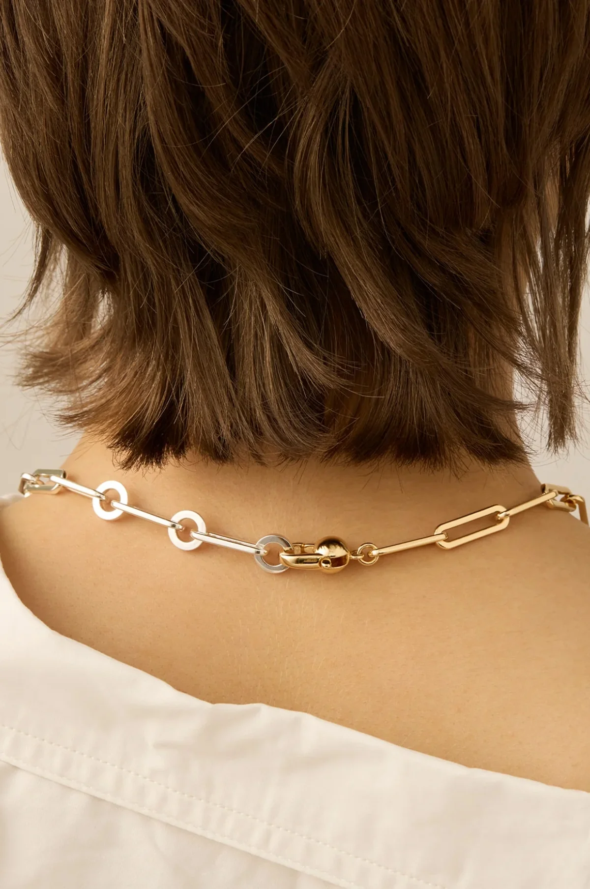 Andi Slim Two-Tone Chain Necklace - Image 6