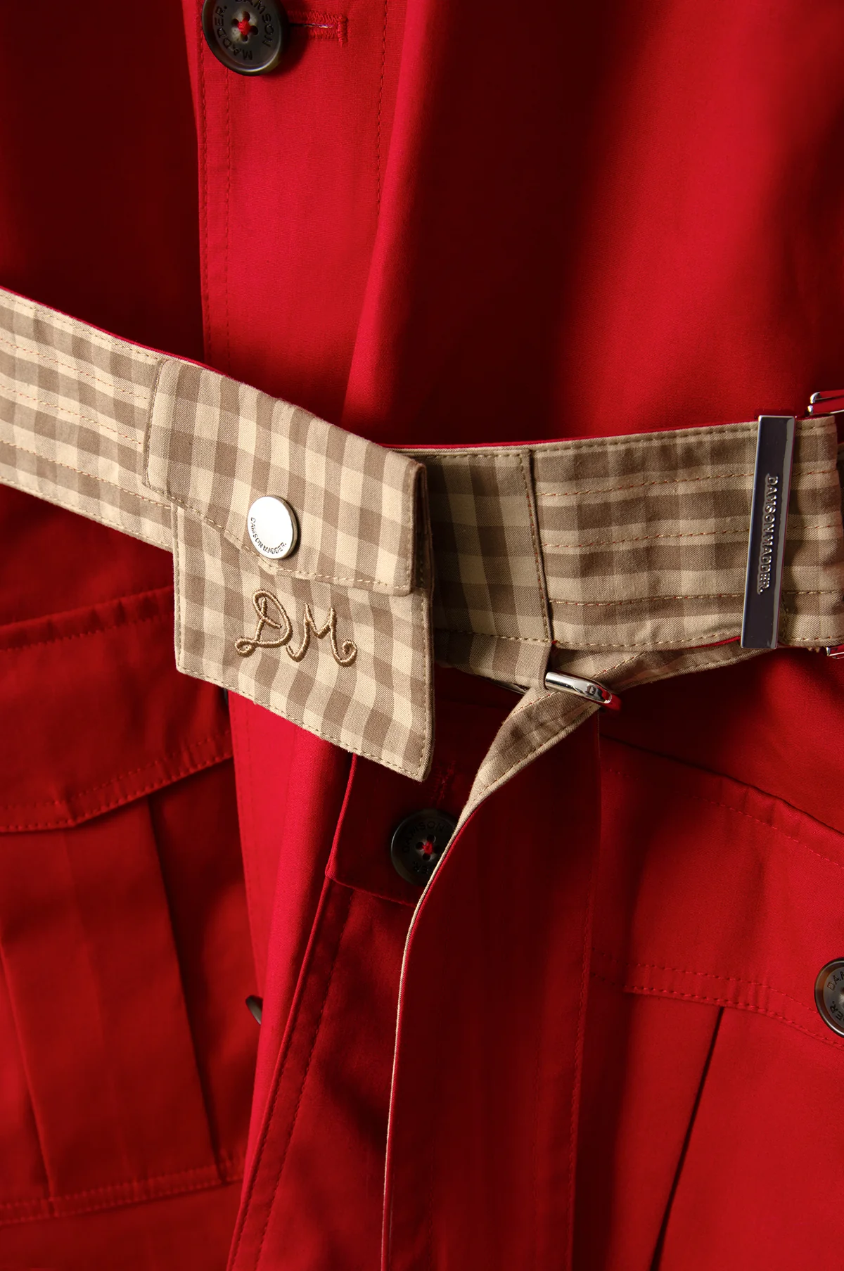 Anja Reversible Honey Trench Tan/Red - Image 12
