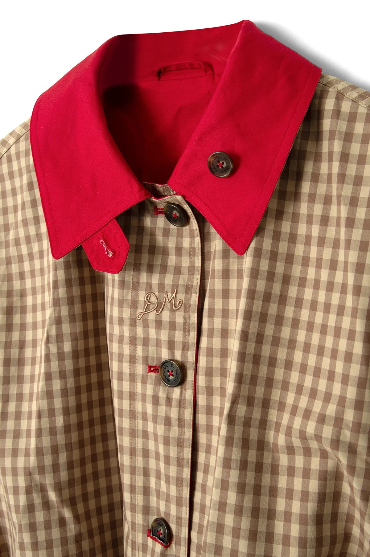 Anja Reversible Honey Trench Tan/Red - Image 14