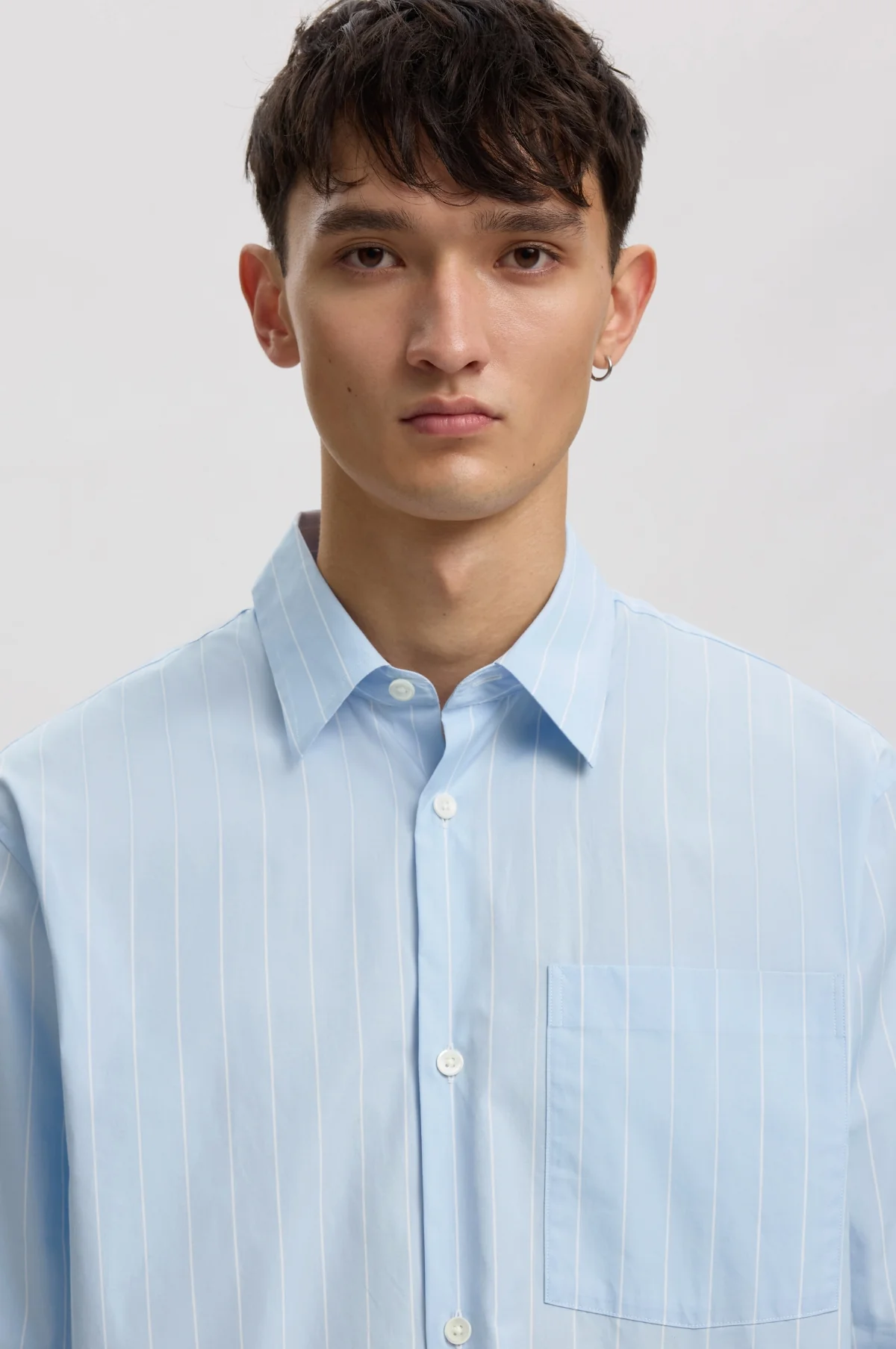 Anraslund Classic Stripe LS Shirt Cashmere Blue - Image 3