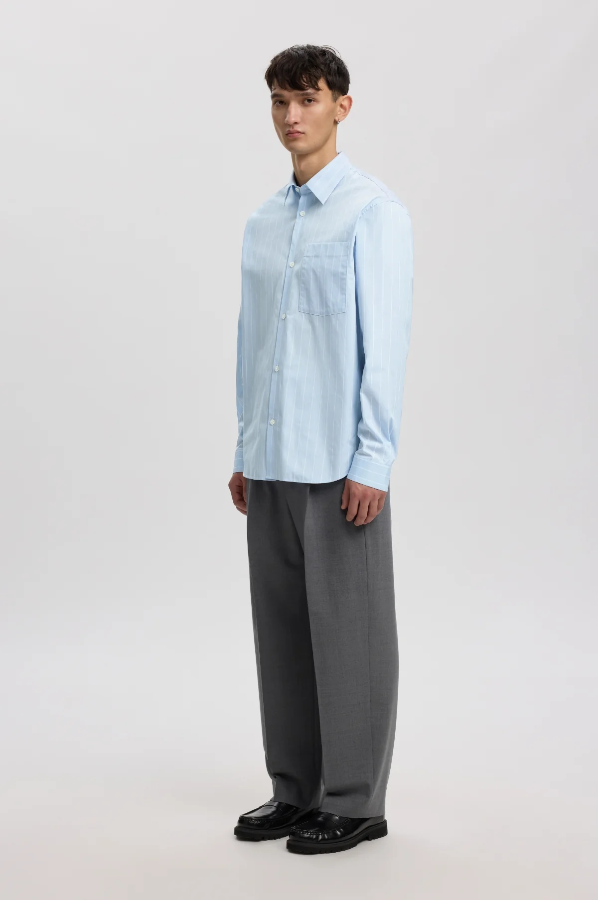 Anraslund Classic Stripe LS Shirt Cashmere Blue - Image 5