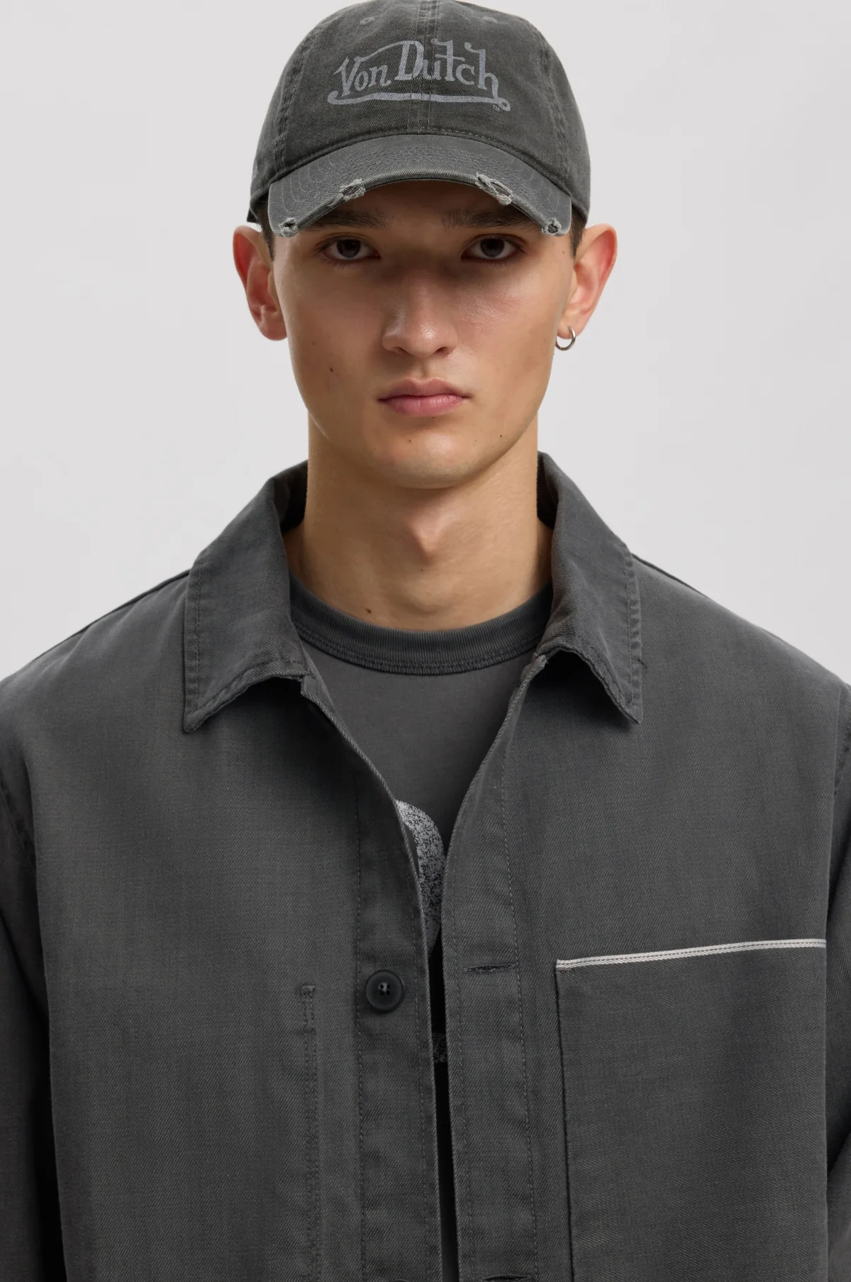 Anrfloki Selvedge Denim LG Overshirt Light Grey Denim - Image 3