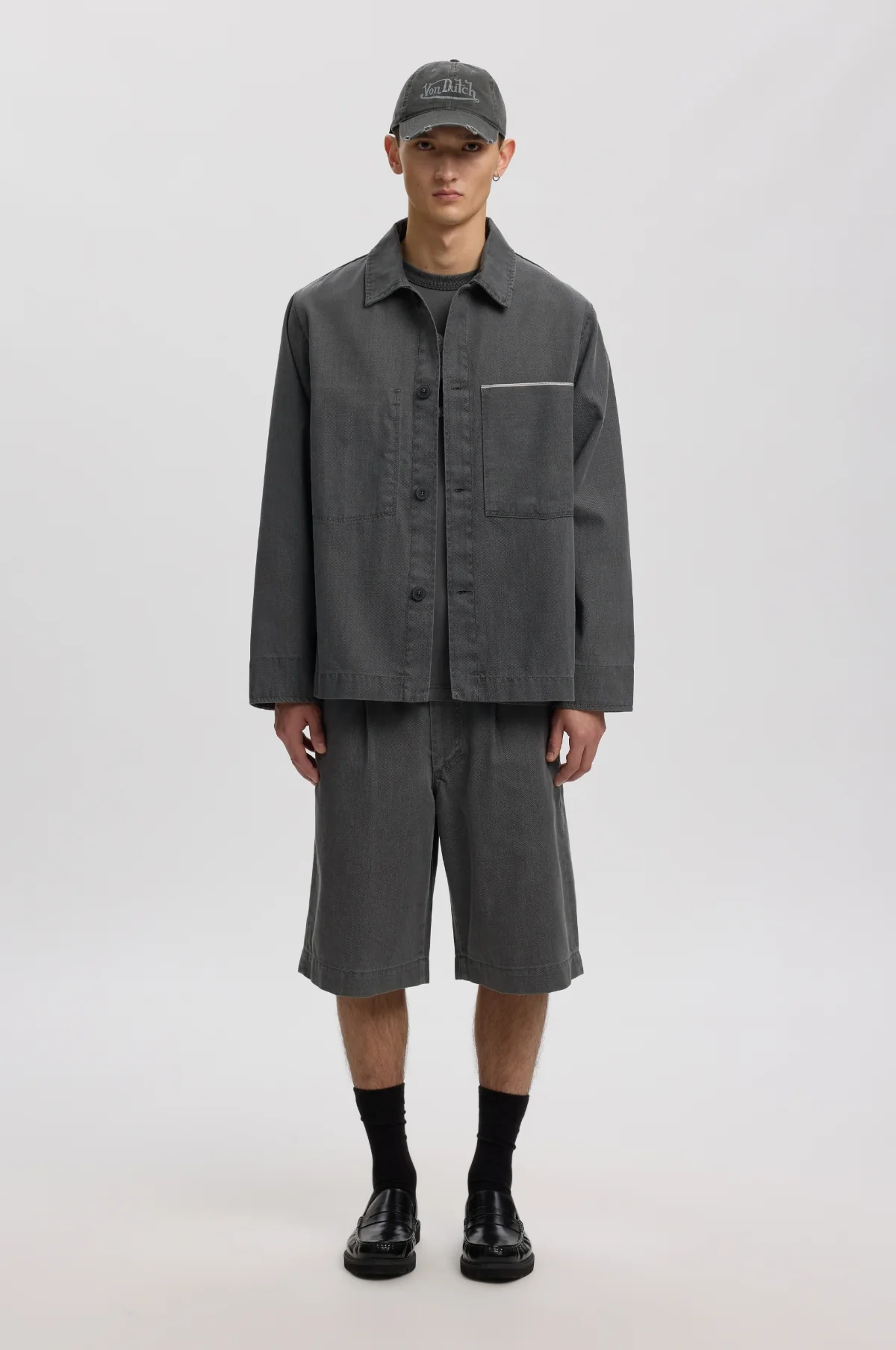 Anrfloki Selvedge Denim LG Overshirt Light Grey Denim - Image 4