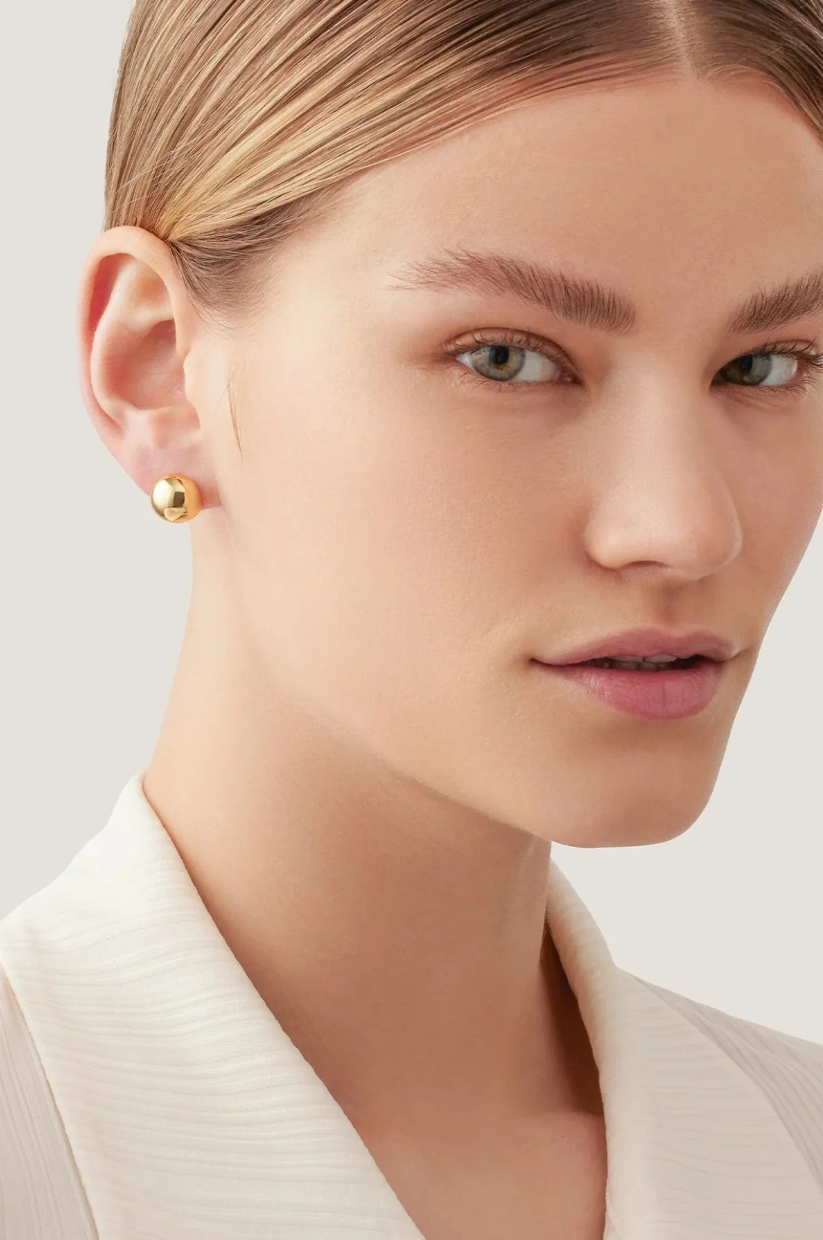 Aurora Gold Stud Earrings - Image 2