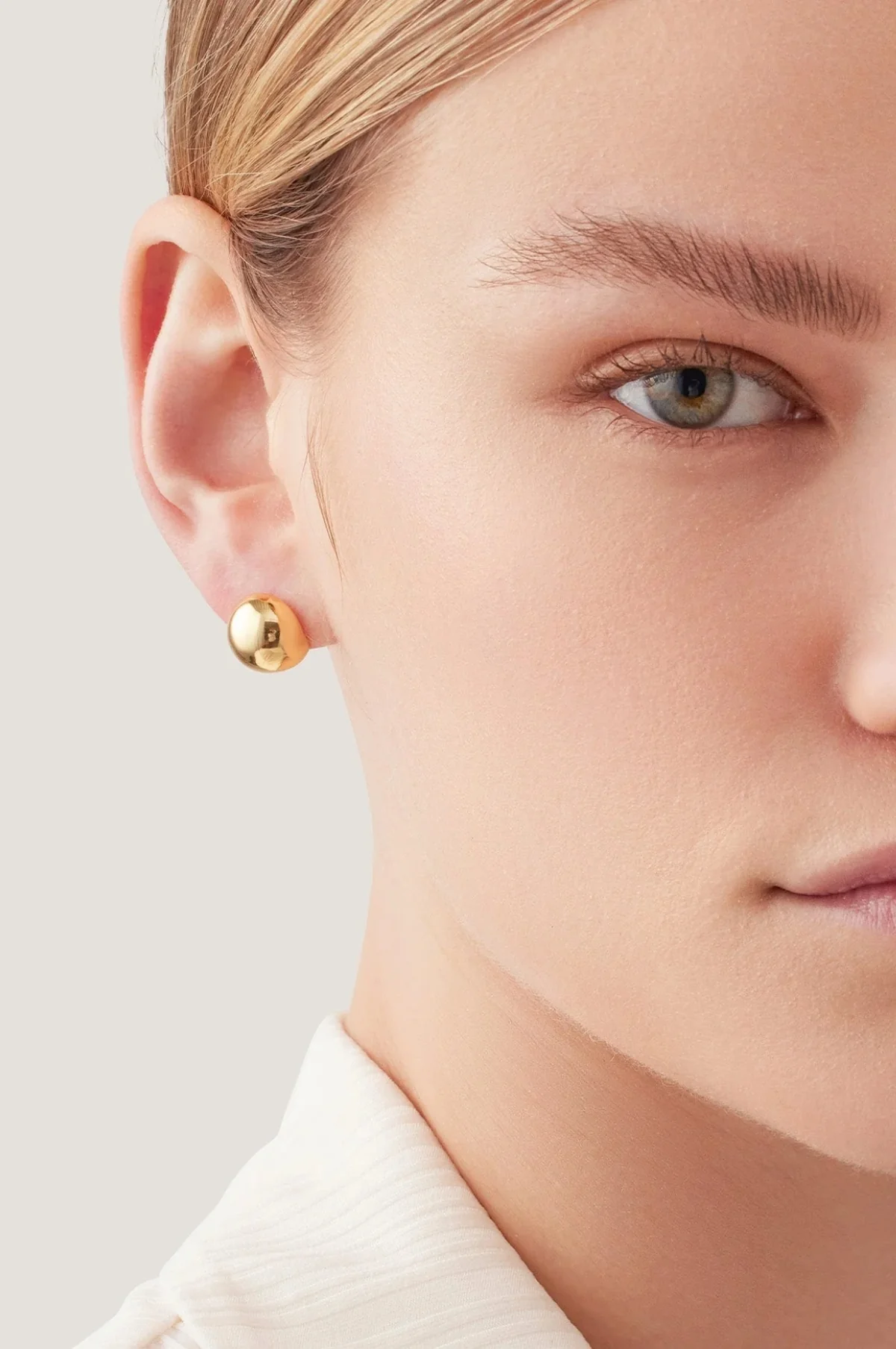 Aurora Gold Stud Earrings - Image 4