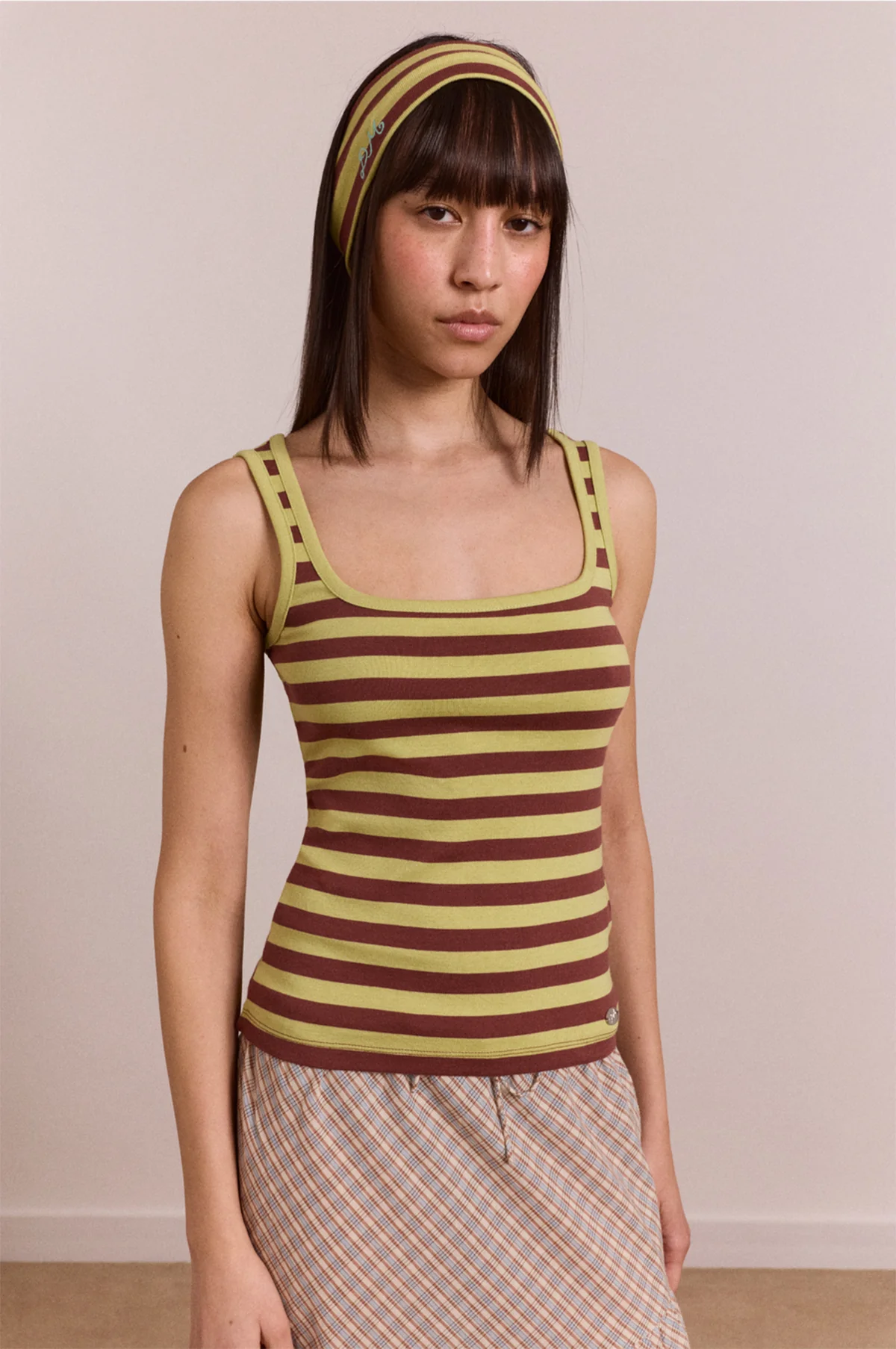 Avielle Tank Green Stripe - Image 2
