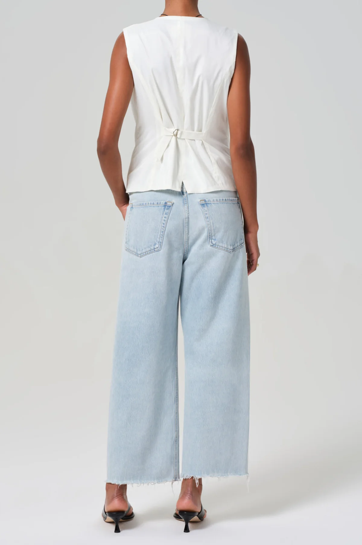 Ayla Raw Hem Crop Sailor - Image 3