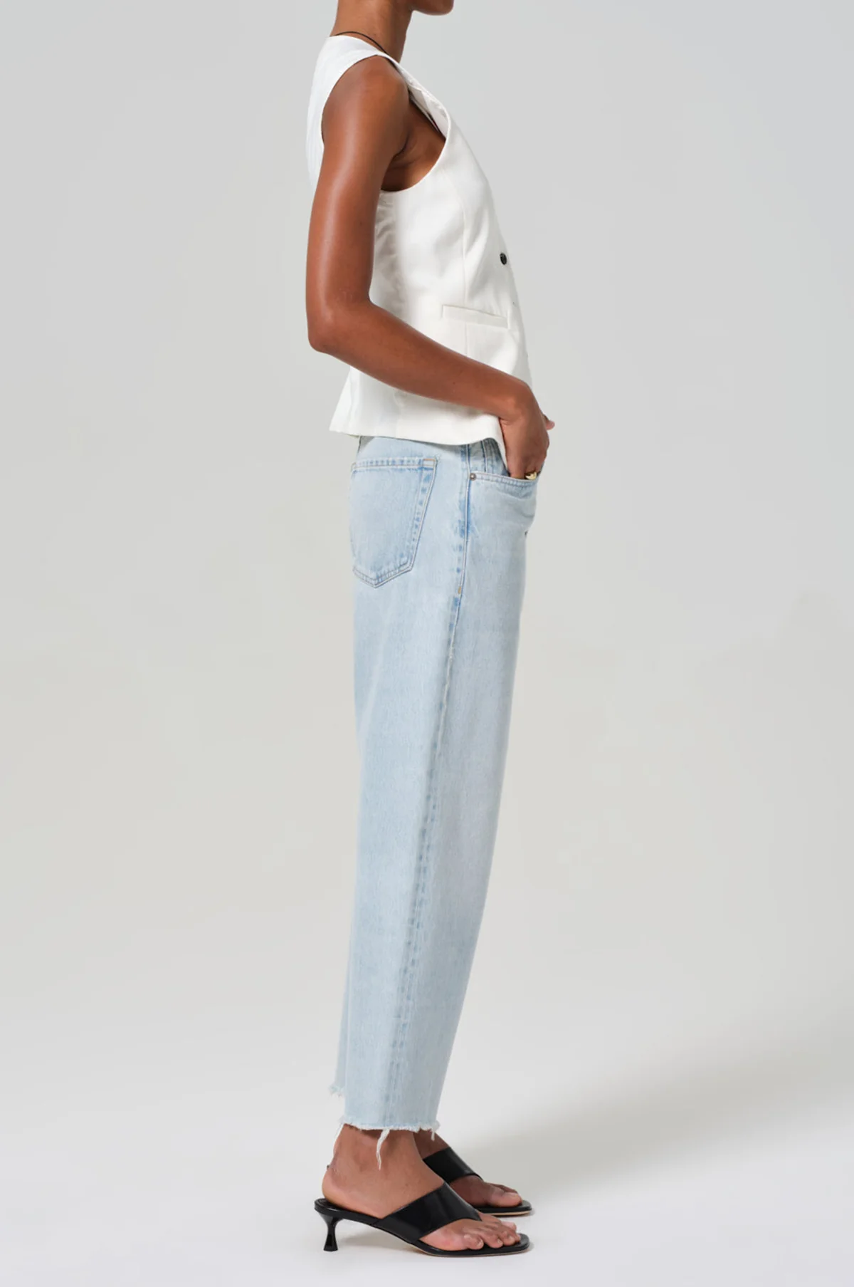 Ayla Raw Hem Crop Sailor - Image 6