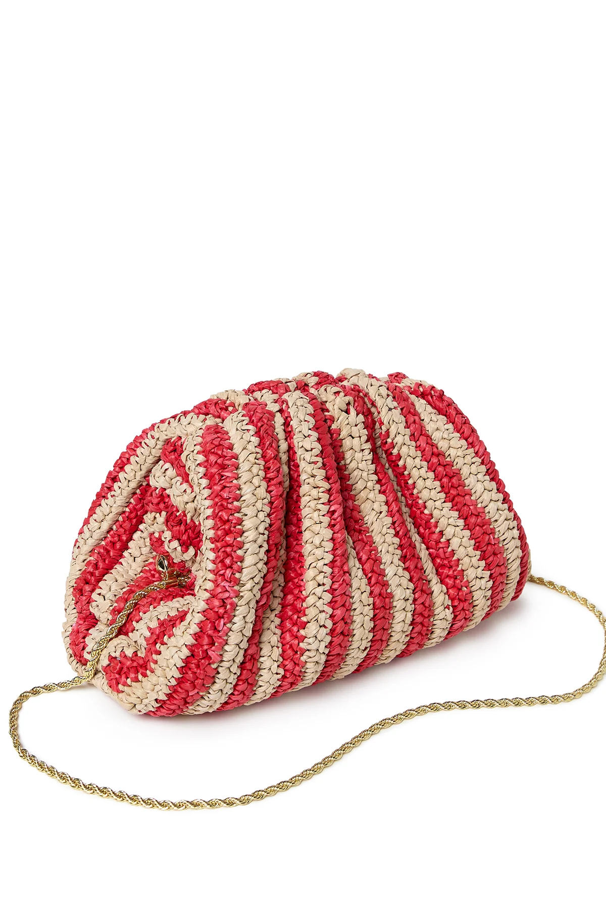 Bailey Crochet Clutch Red/Natural - Image 4