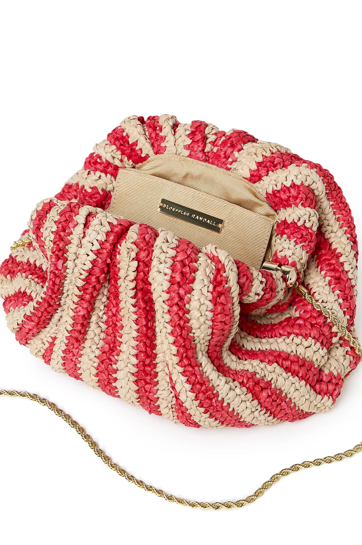 Bailey Crochet Clutch Red/Natural - Image 5