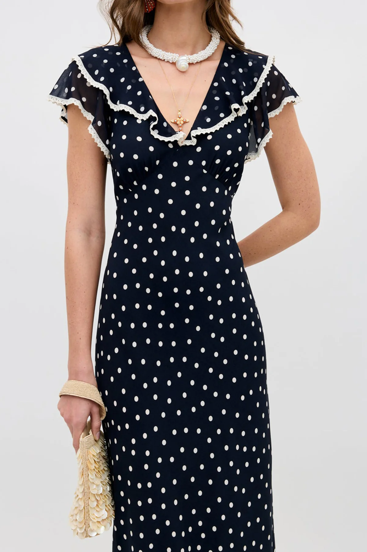Bethea Dress Layla Dot Navy - Image 5