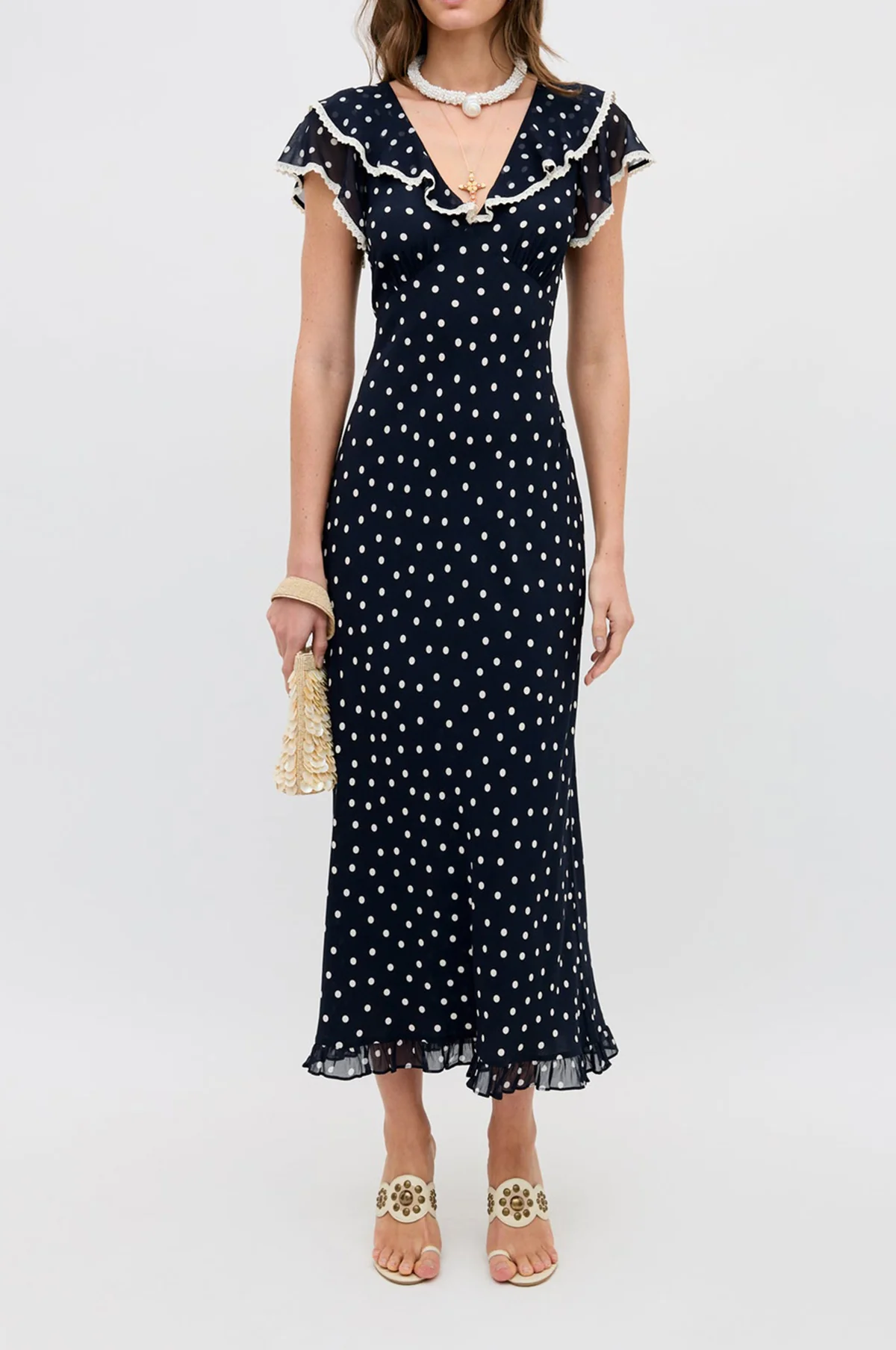 Bethea Dress Layla Dot Navy - Image 6