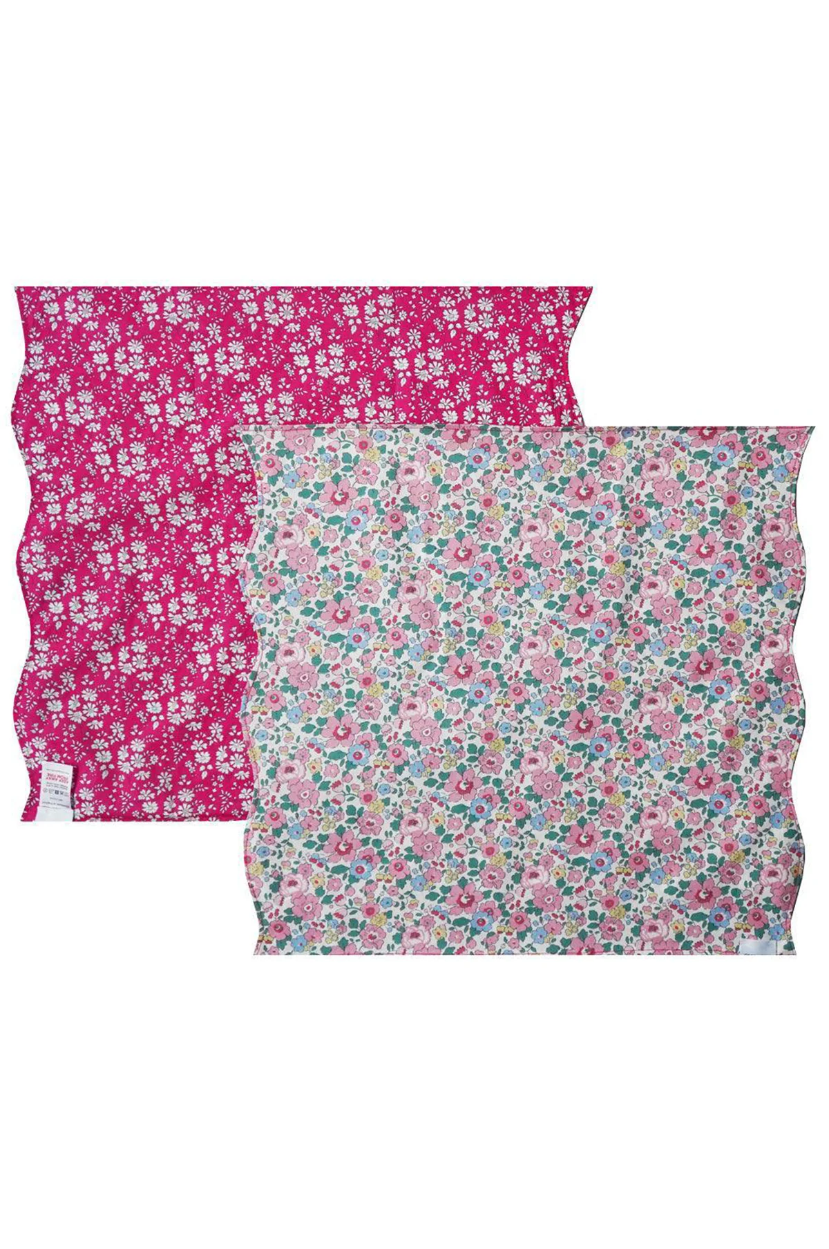 Betsy Blossom Pink & Capel Reversible Wavy Napkin Set - Image 2