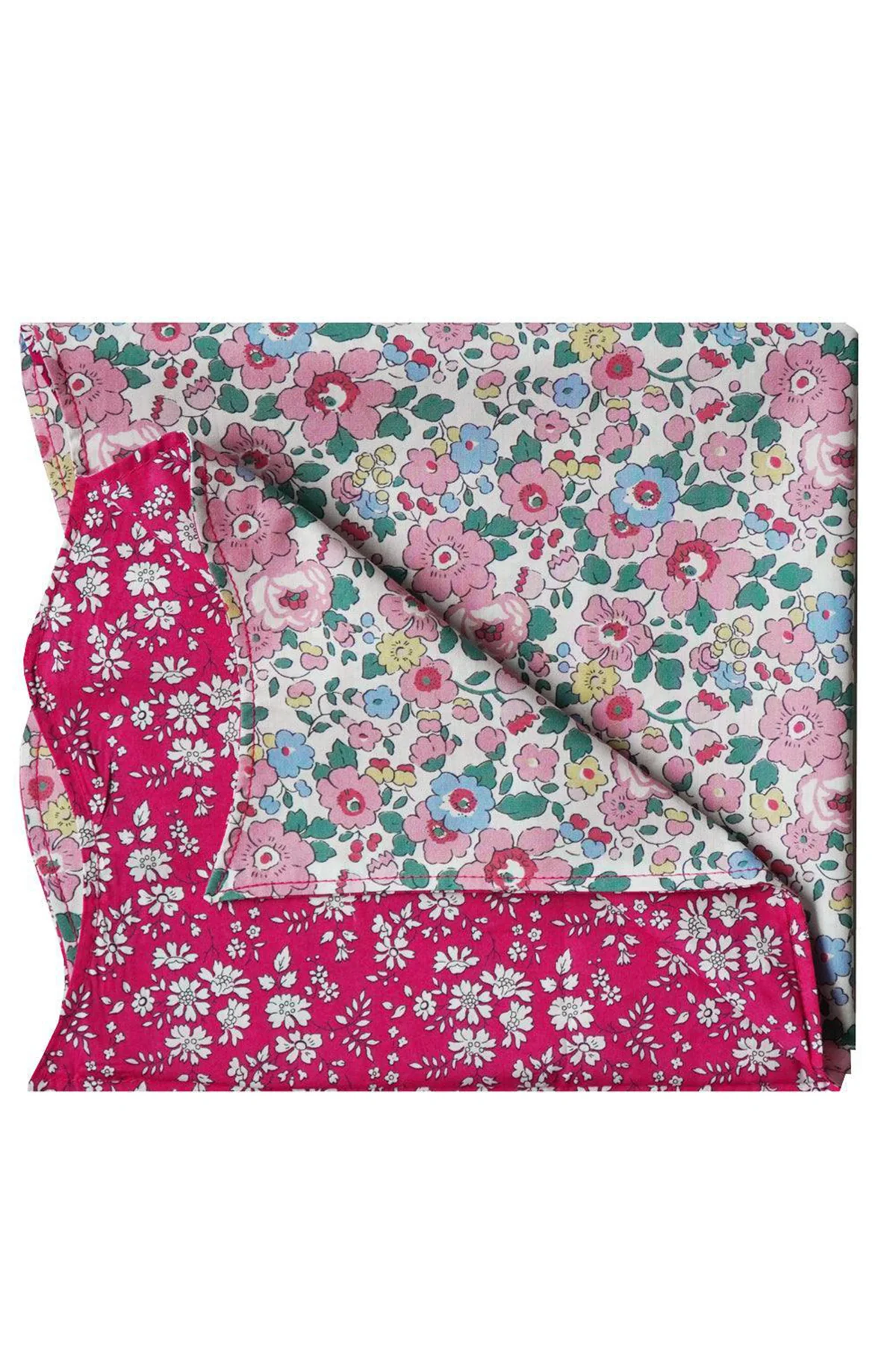 Betsy Blossom Pink & Capel Reversible Wavy Napkin Set - Image 3