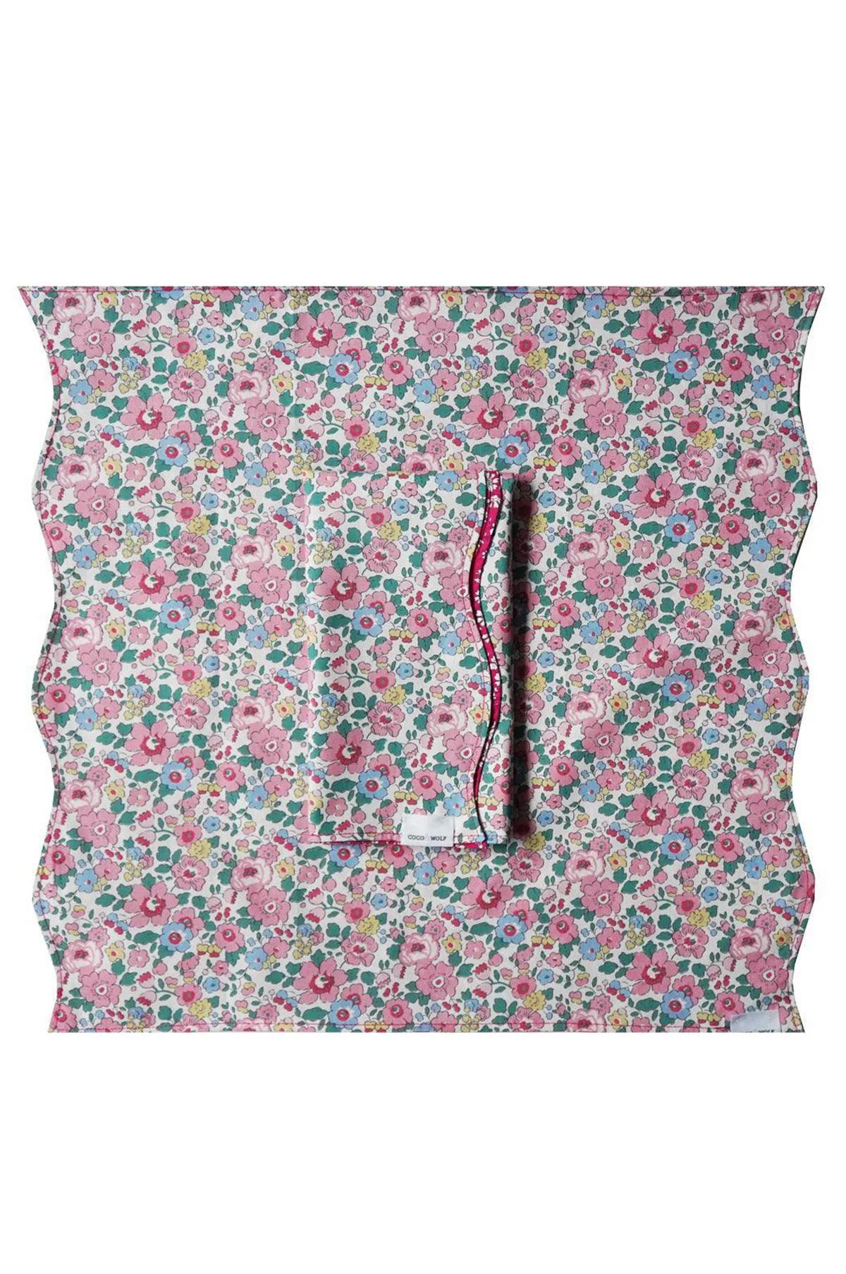 Betsy Blossom Pink & Capel Reversible Wavy Napkin Set - Image 4