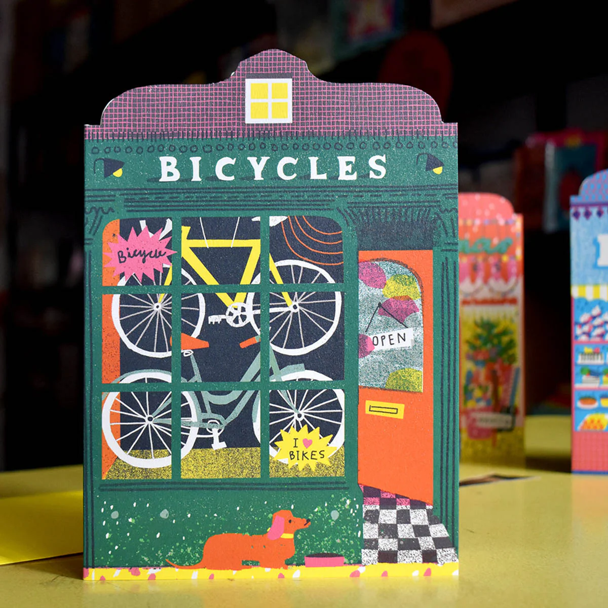 Bicycle Shop Die Cut Card - Image 2