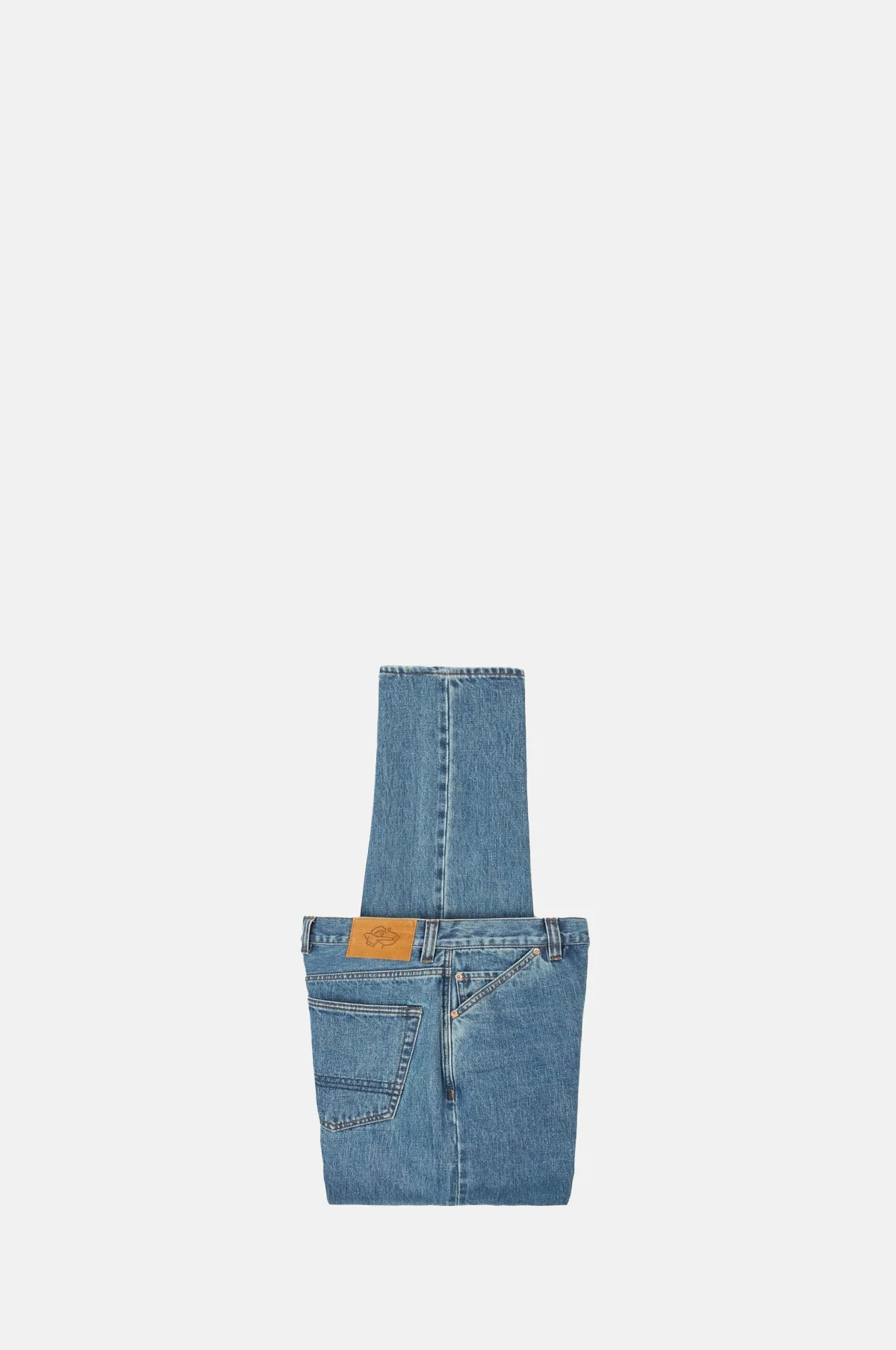 Bleach Wash Japanese Selvedge Denim Five-Pocket Jeans - Image 7