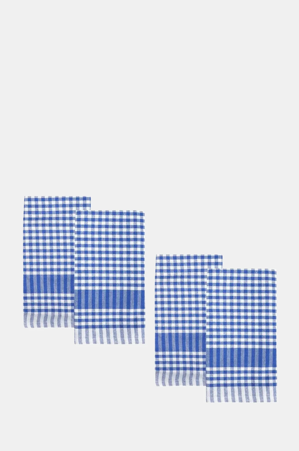 Blue Gingham Fabric Napkins 4 Pack