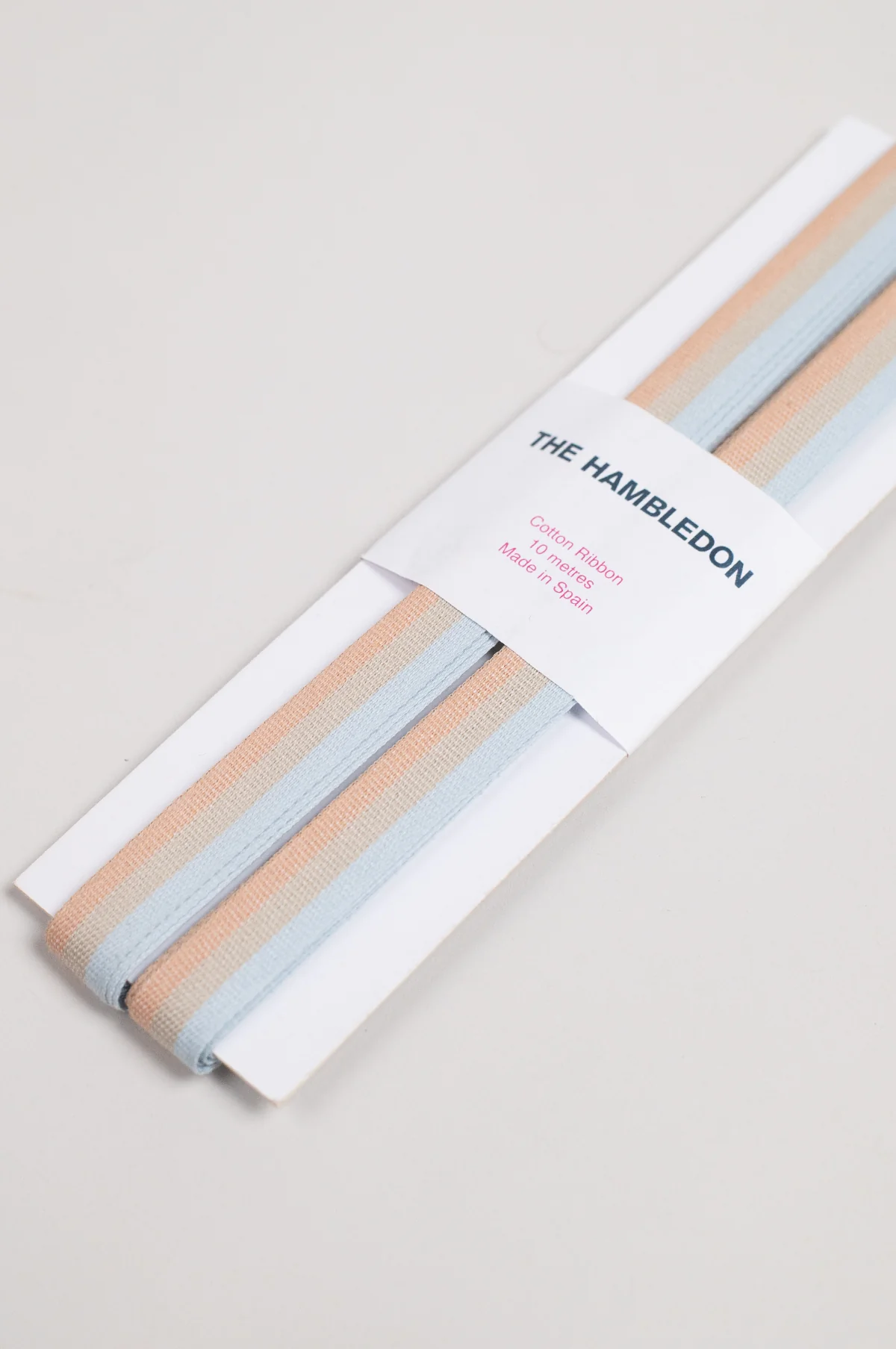 Blue Tricolor Cotton Ribbon 15mm x 10m - Image 2