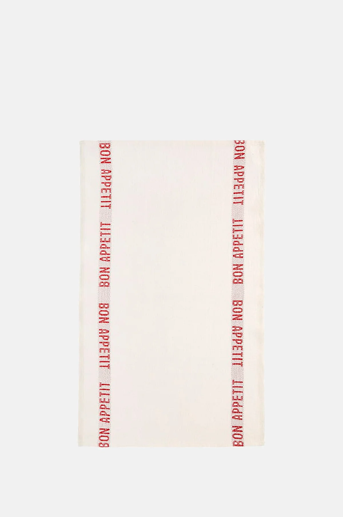 Bon Appetit Linen Tea Towel White Red