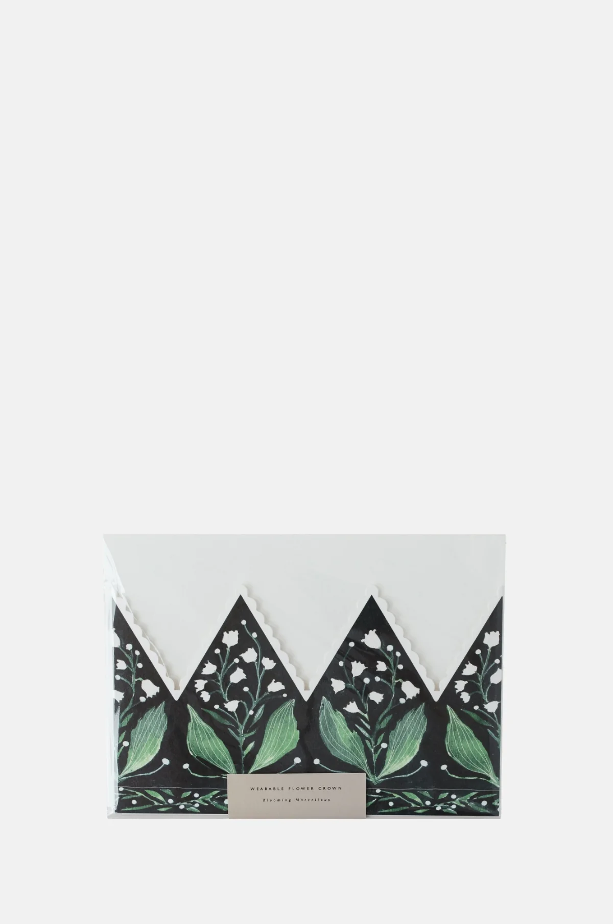 Botanical Party Hat Crown Card Lily of the Valley