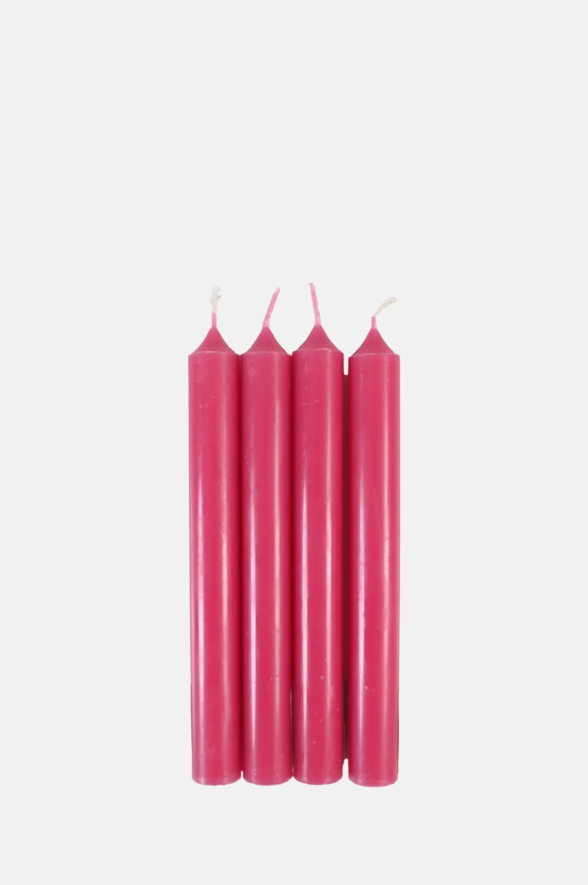 Box of 12 Dinner Candles Rose Fonce - Image 2