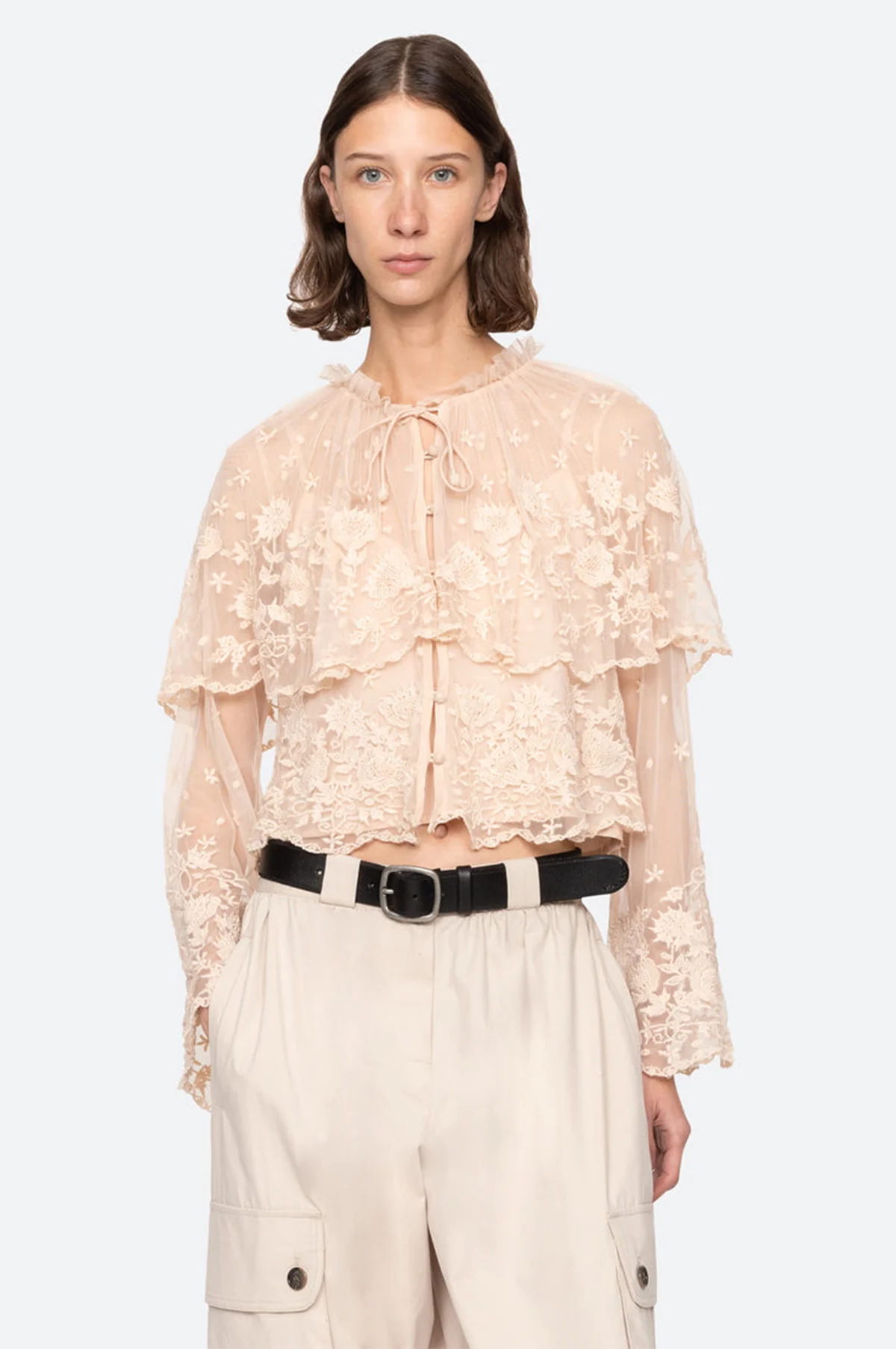 Bronte Emb L/Slv Top Blush - Image 3