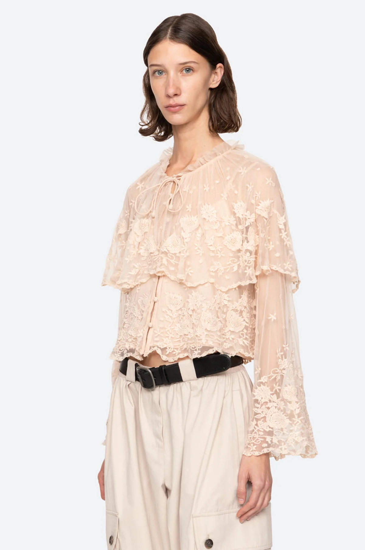 Bronte Emb L/Slv Top Blush - Image 7