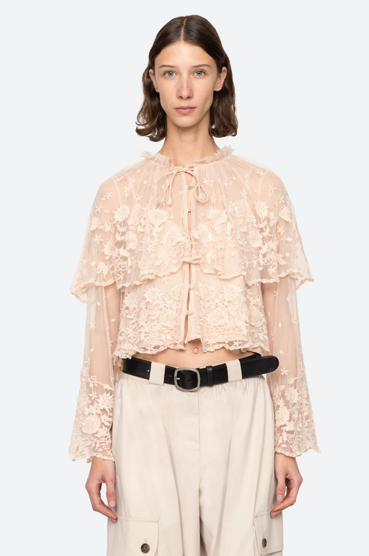Bronte Emb L/Slv Top Blush - Image 8