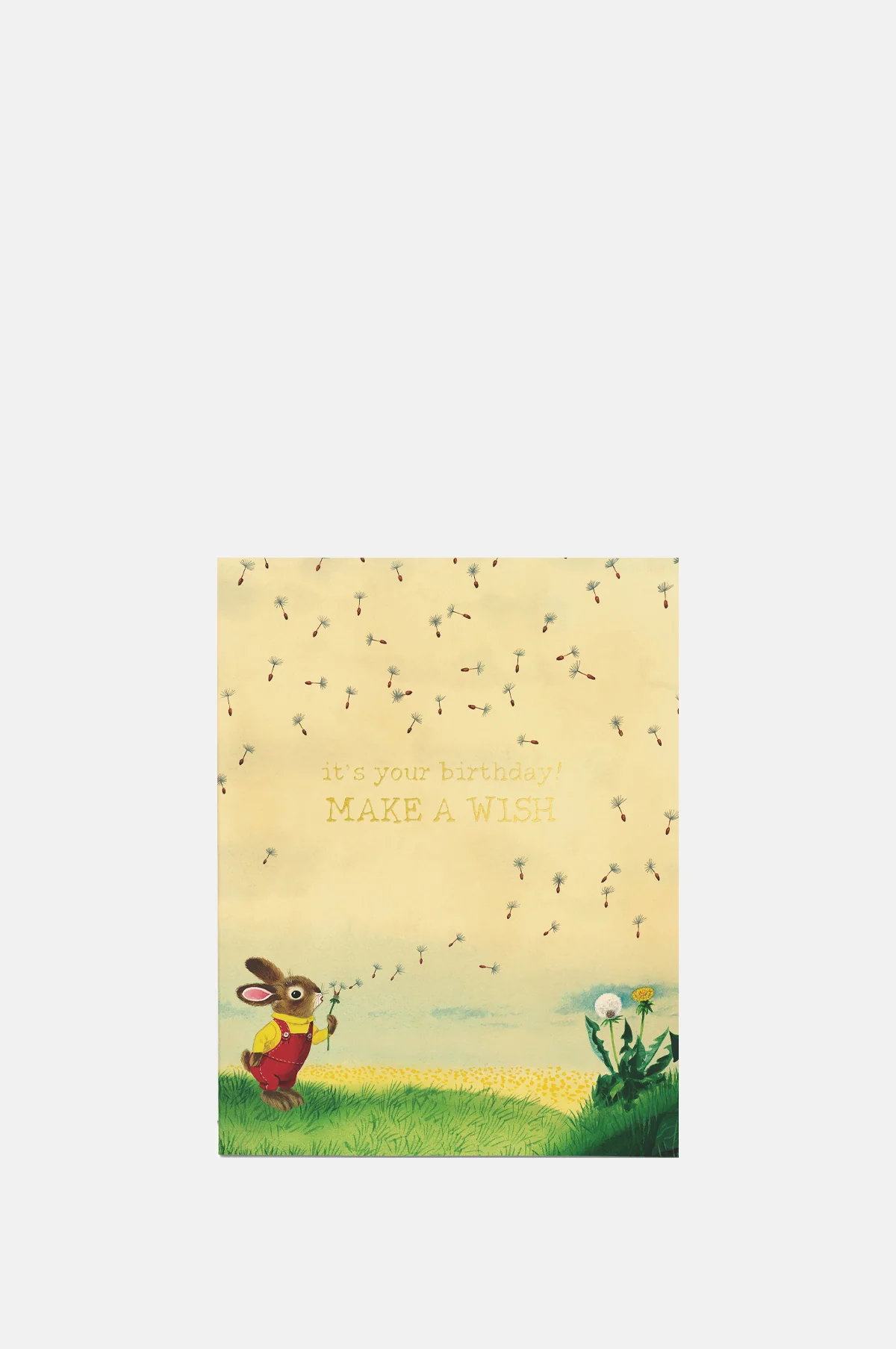 Bunny and Dandelion Greeting Card