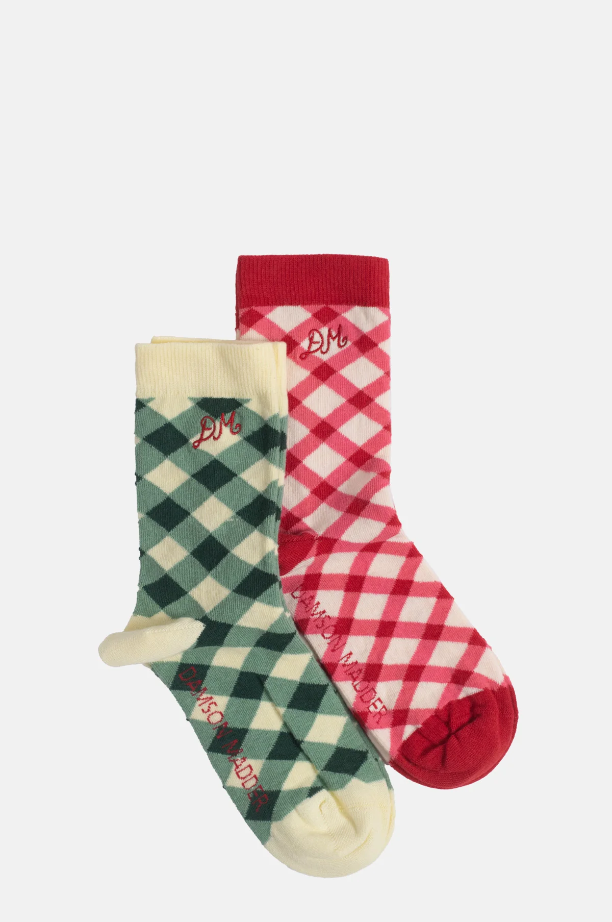 Calf Length 2 Pack Socks Gingham