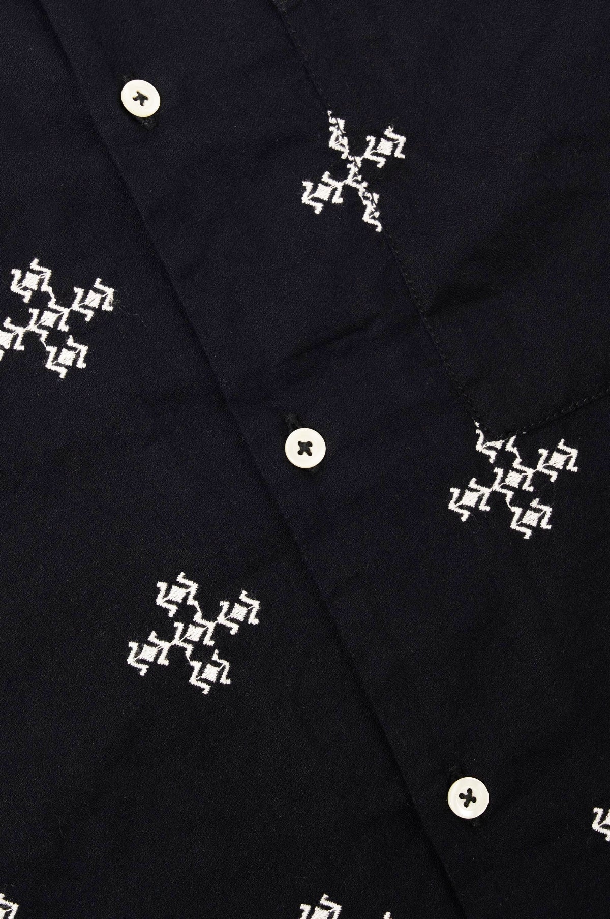 Camp Shirt Embroidered Diamond Black - Image 4