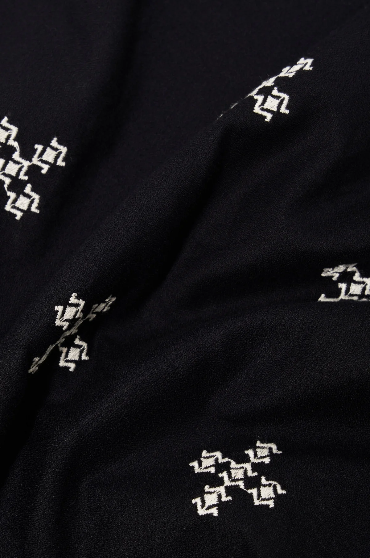 Camp Shirt Embroidered Diamond Black - Image 5
