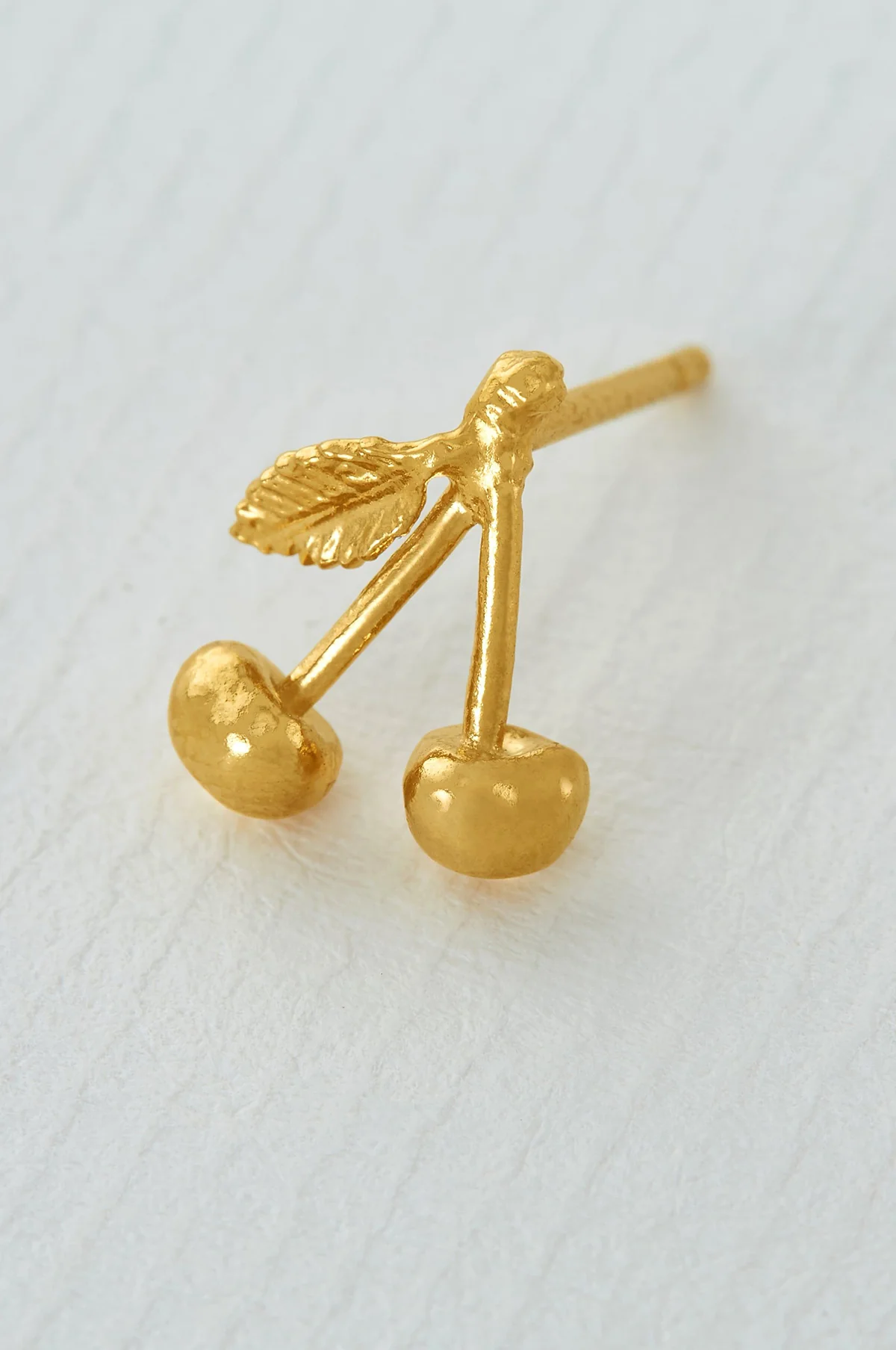 Cherry Single Stud Earring Gold - Image 2